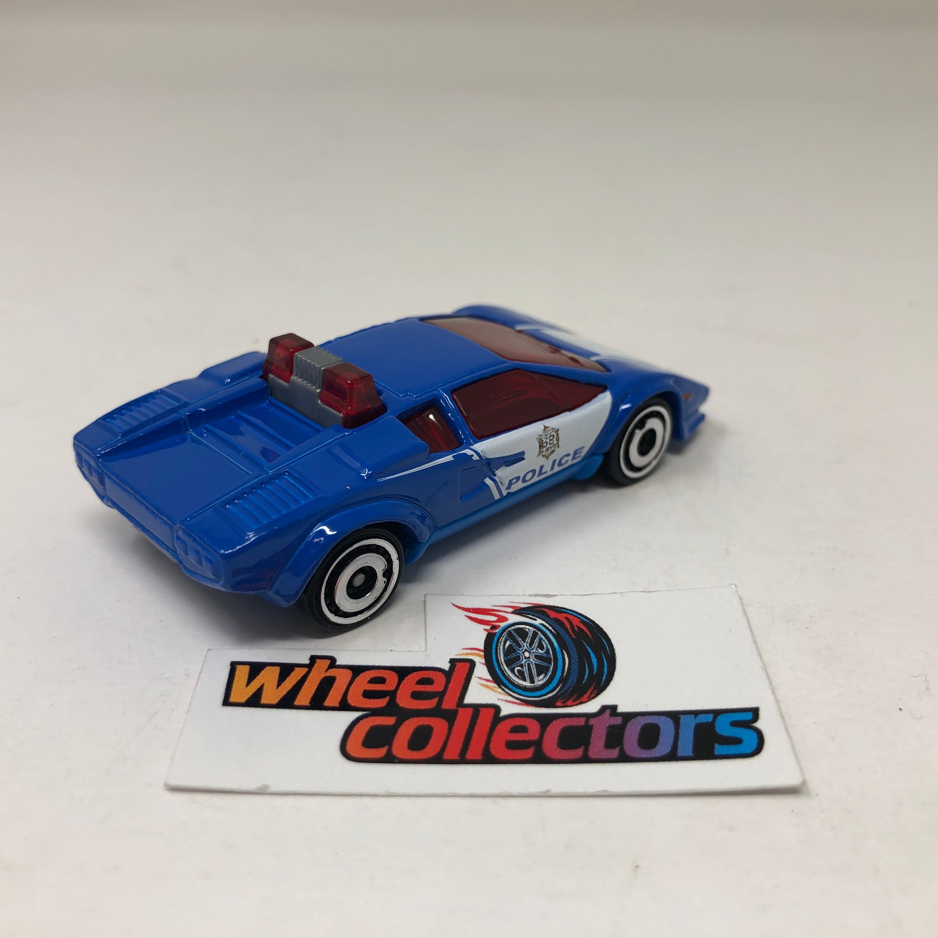 Lamborghini Countach Police Car * Blue * Hot Wheels Loose 1:64 Scale、mySite、hgirdovlk
