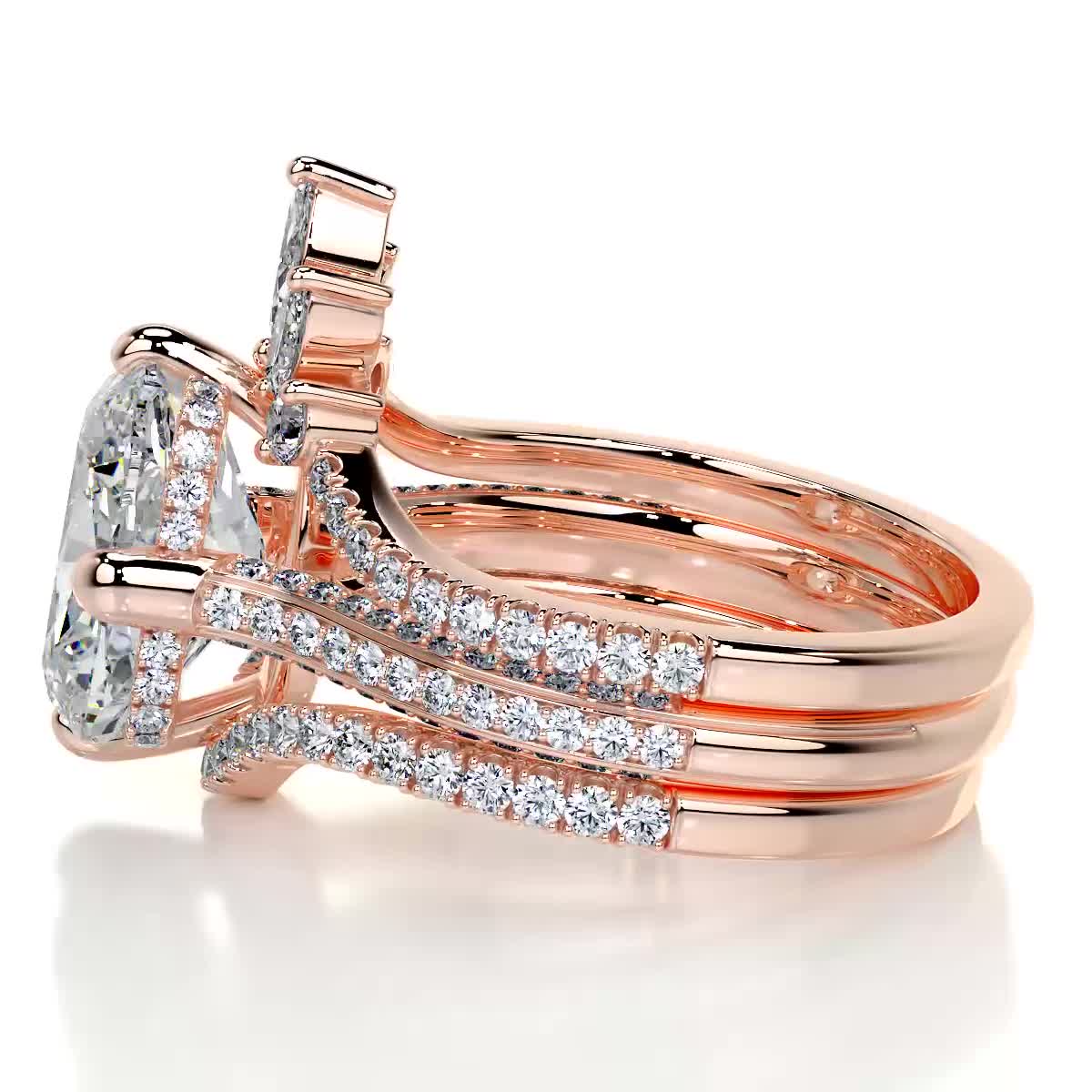 Lauren Lab Grown Diamond Bridal Set -14K Rose Gold、mySite、hinf8tx79