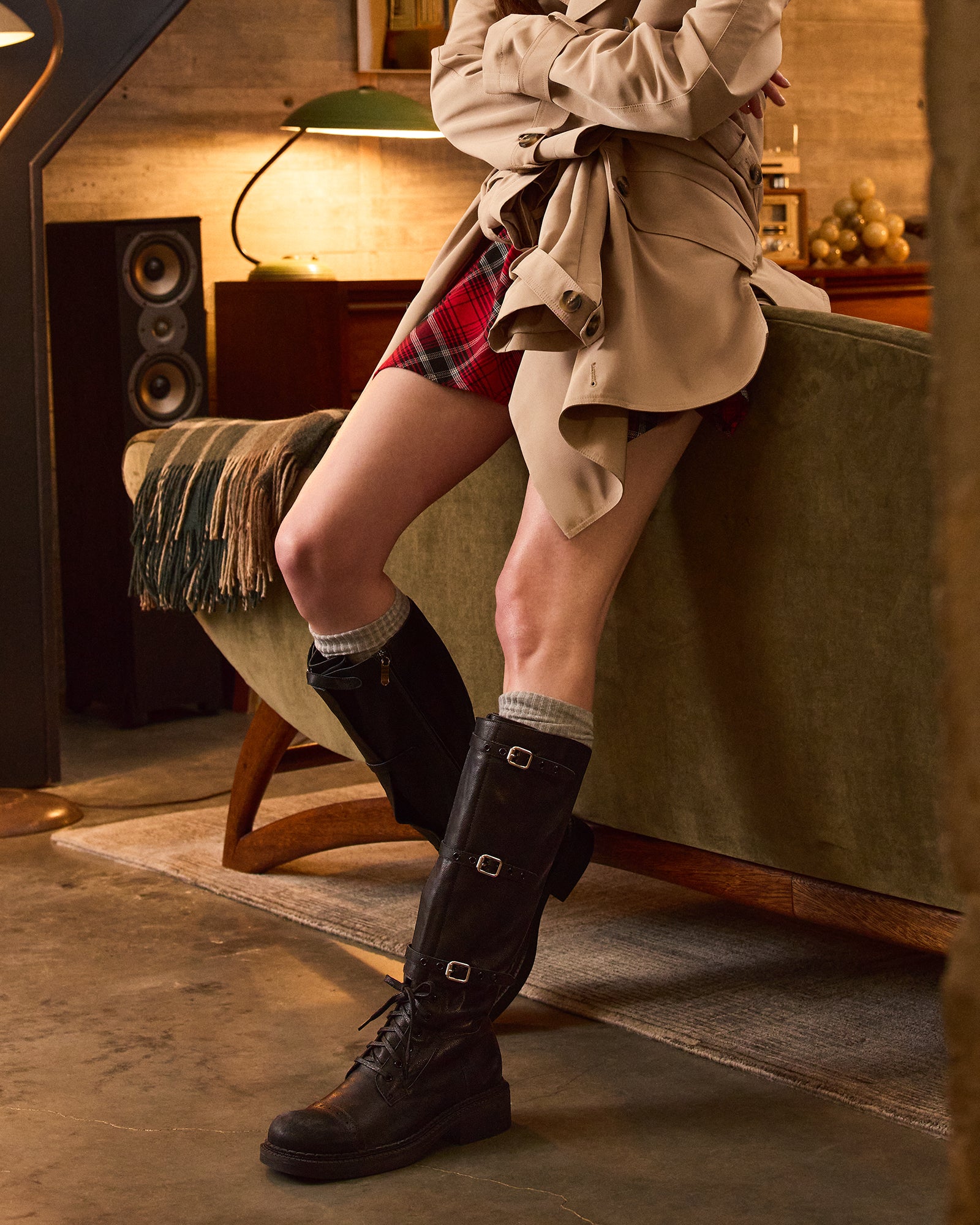 RIBBED LEG WARMERS GREY、mySite、gtrtttuynbv