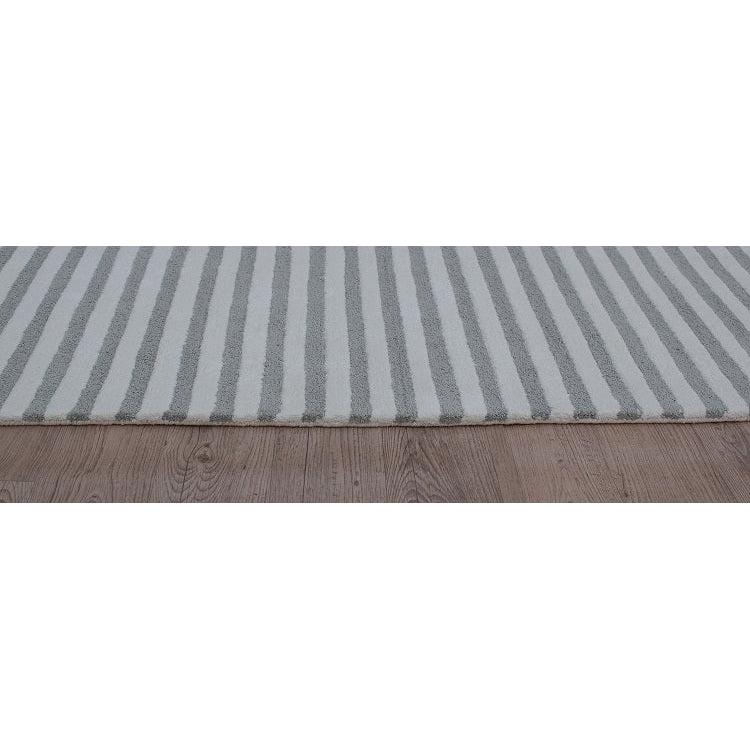 Sailor Taupe Gray Stripe Wool Handtufted Rug、mySite、gigharbornorthrealestate