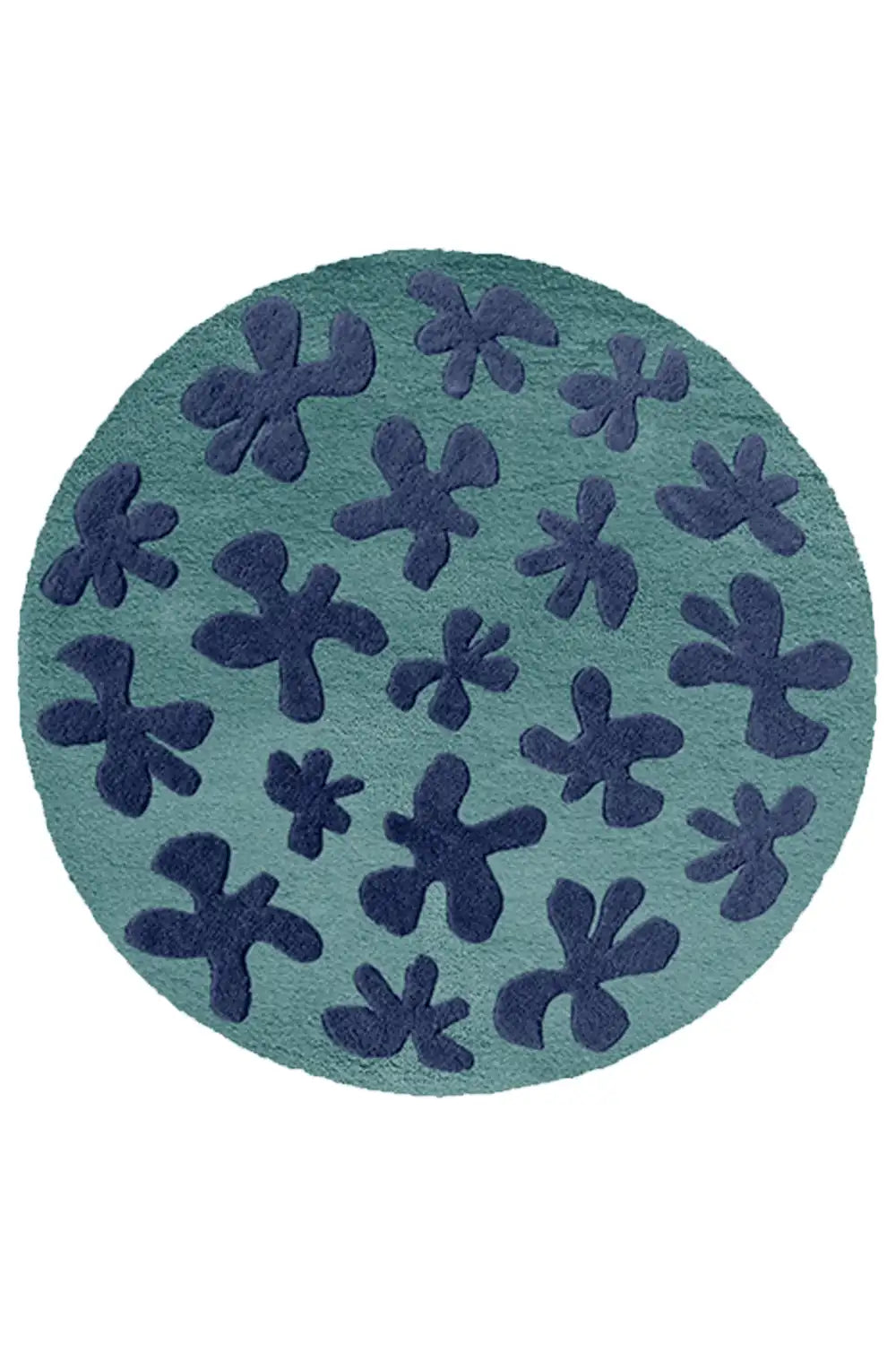 Customizable Blossom Round Flower Tufted Rug、mySite、gigharbornorthrealestate
