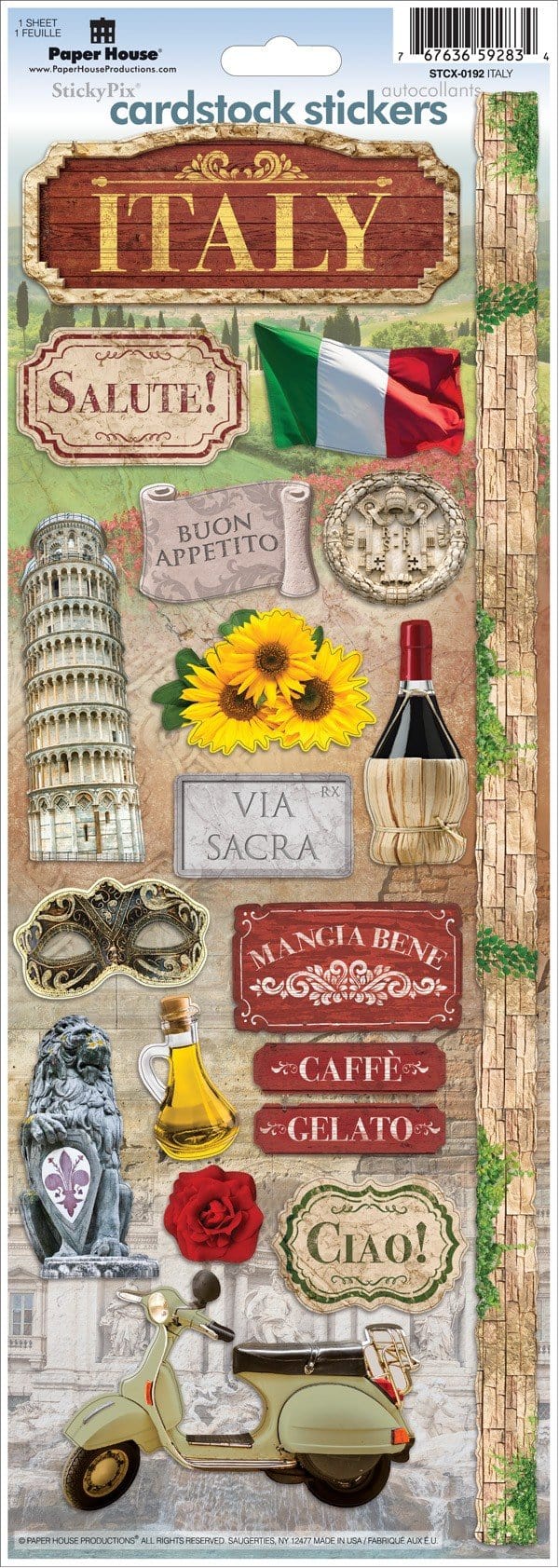  Scrapbook Stickers - Italy、mySite、ghnorth