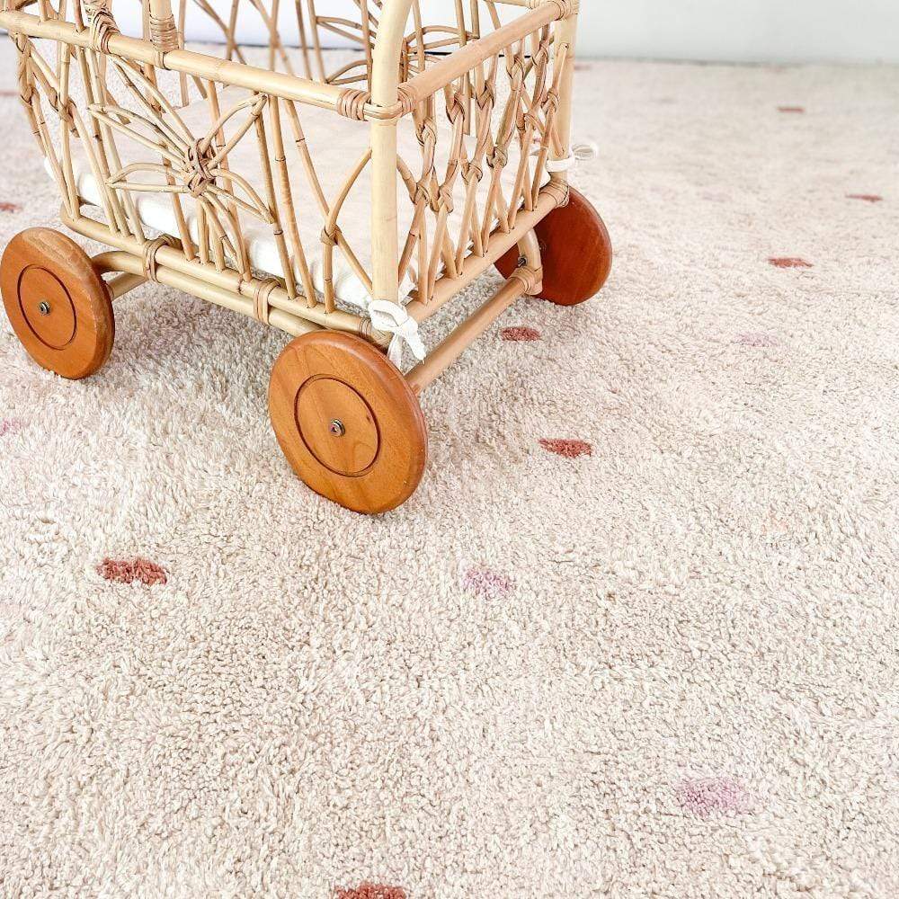 Cotton Berber Going Dotty Pink Washable Area Rug、mySite、gigharbornorthrealestate