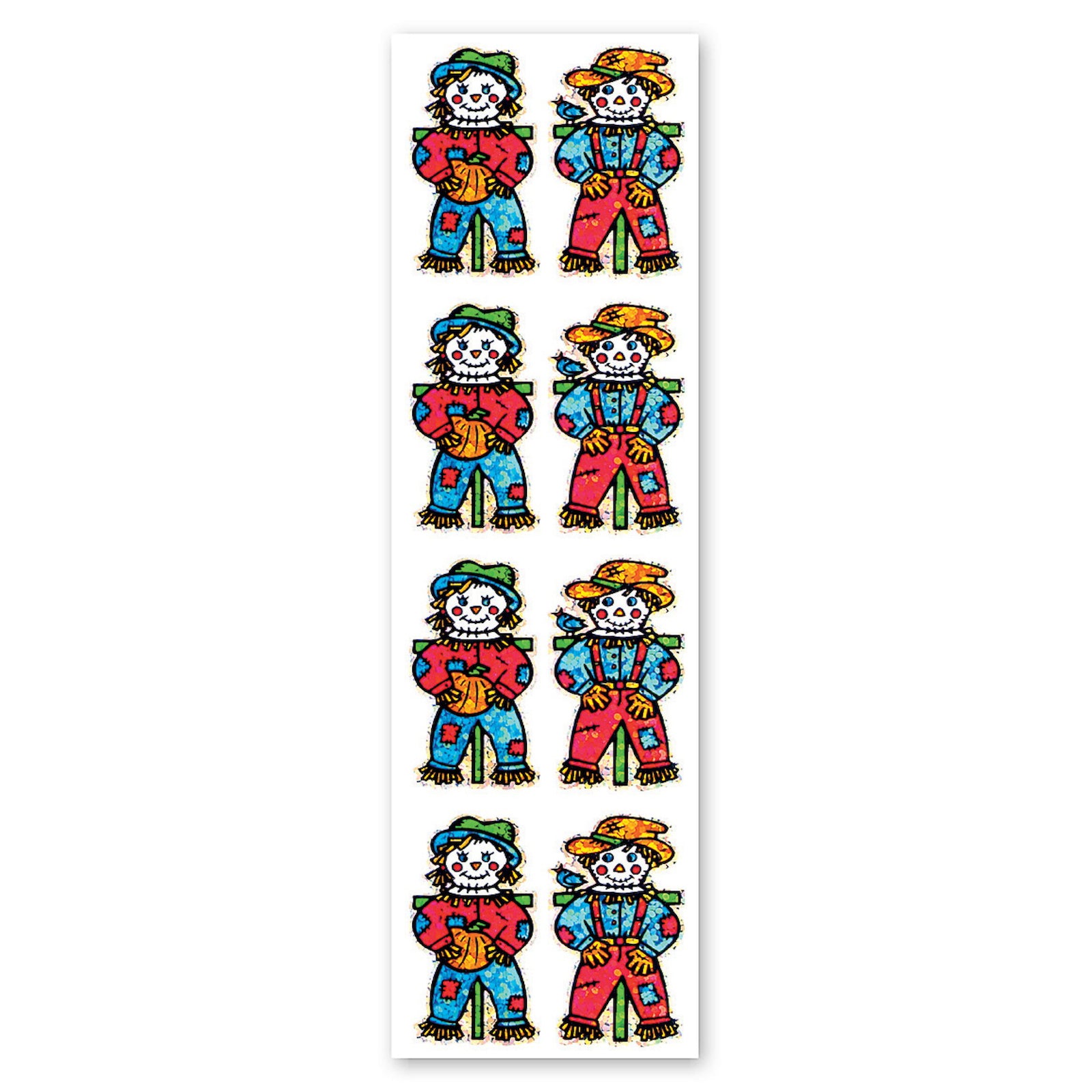  Mr. & Mrs. Scarecrow Sparkly Prismatic Stickers - Packaged、mySite、ghnorth