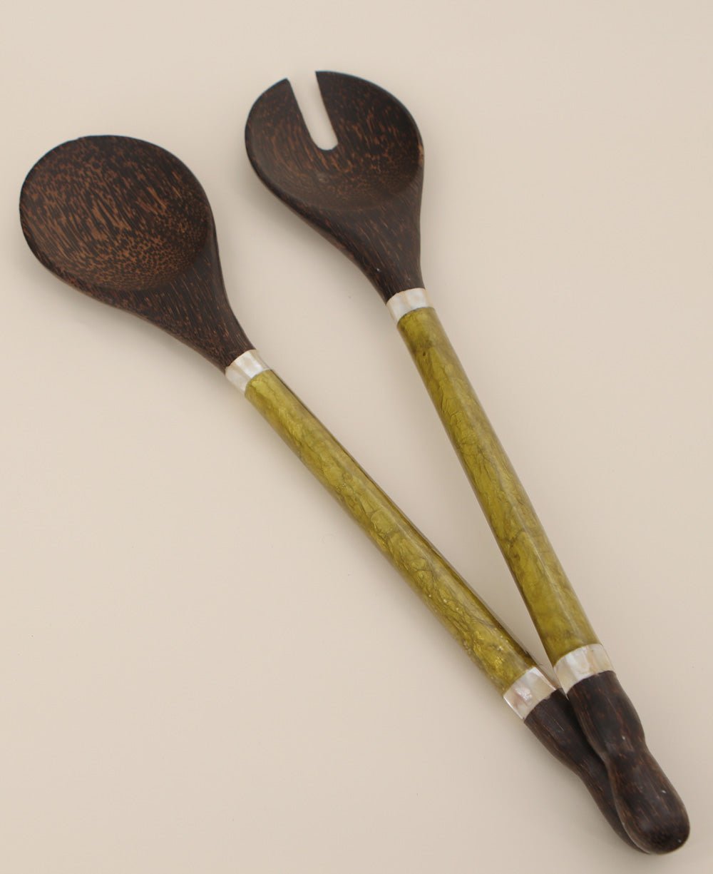 Capiz Shell and Palm Wood Salad Servers、mySite、topwebapps