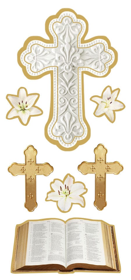  Foil Scrapbook Stickers- Crosses、mySite、ghnorth