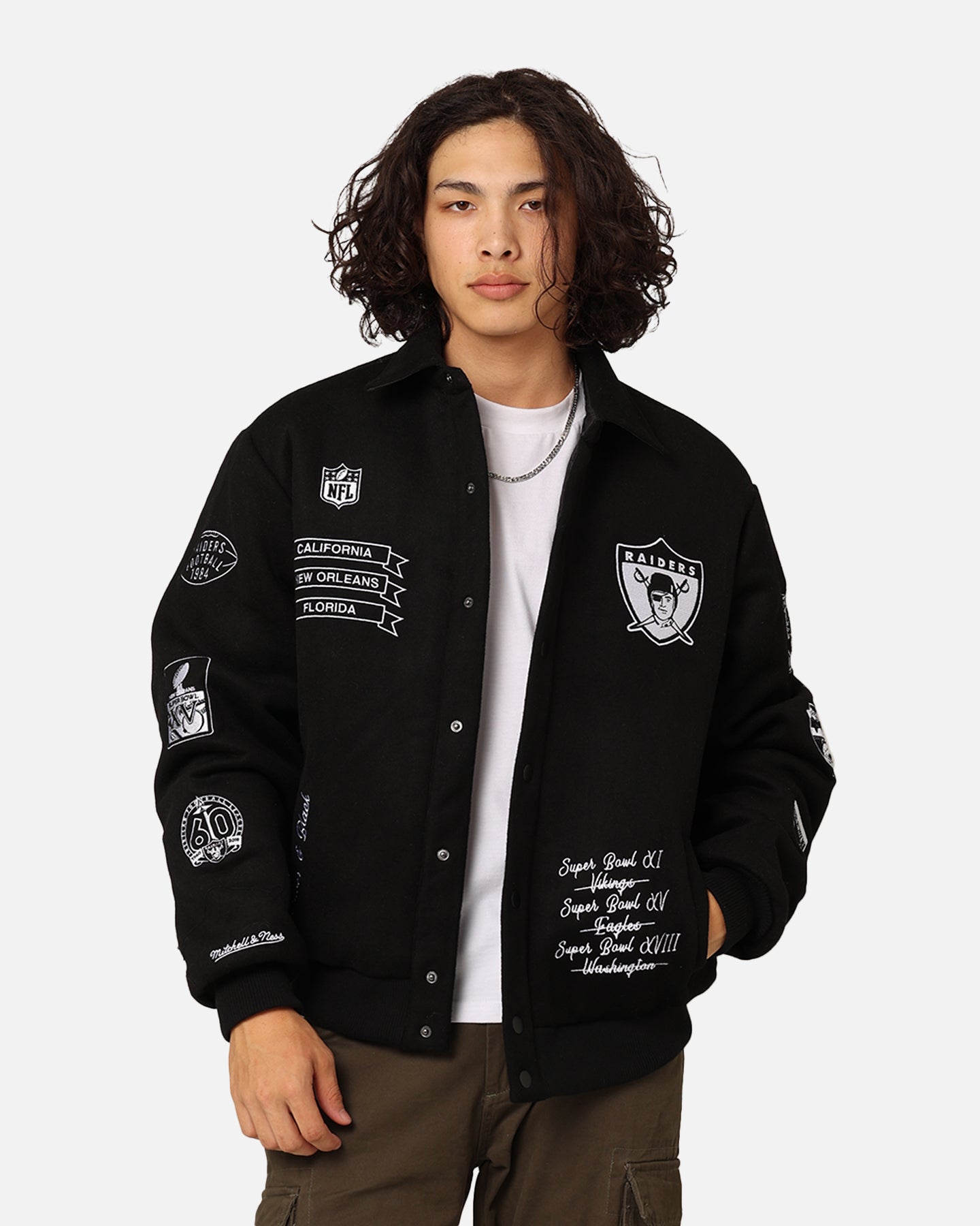 Mitchell & Ness Las Vegas Raiders Super Bowl Champs Jacket Black、mySite、zt4zffjzw