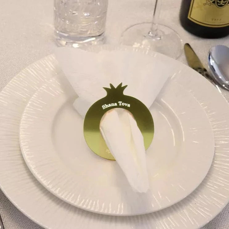 Gold Shana Tova Napkin Rings, Set of 4、mySite、topwebapps