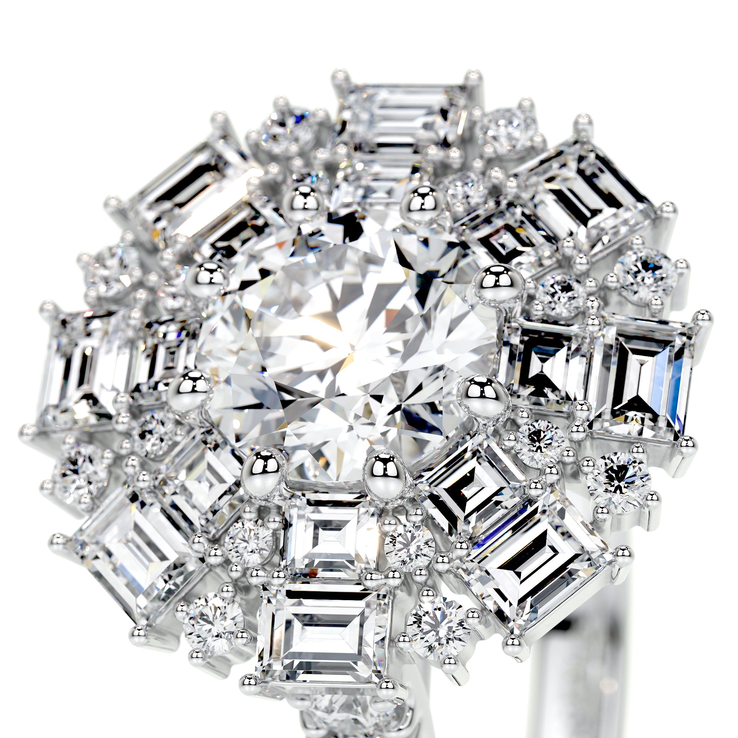 Snowflake Lab Grown Diamond Ring -18K White Gold、mySite、hinf8tx79