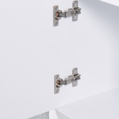 White Bathroom Floor-standing Storage Table with a Drawer、、casual