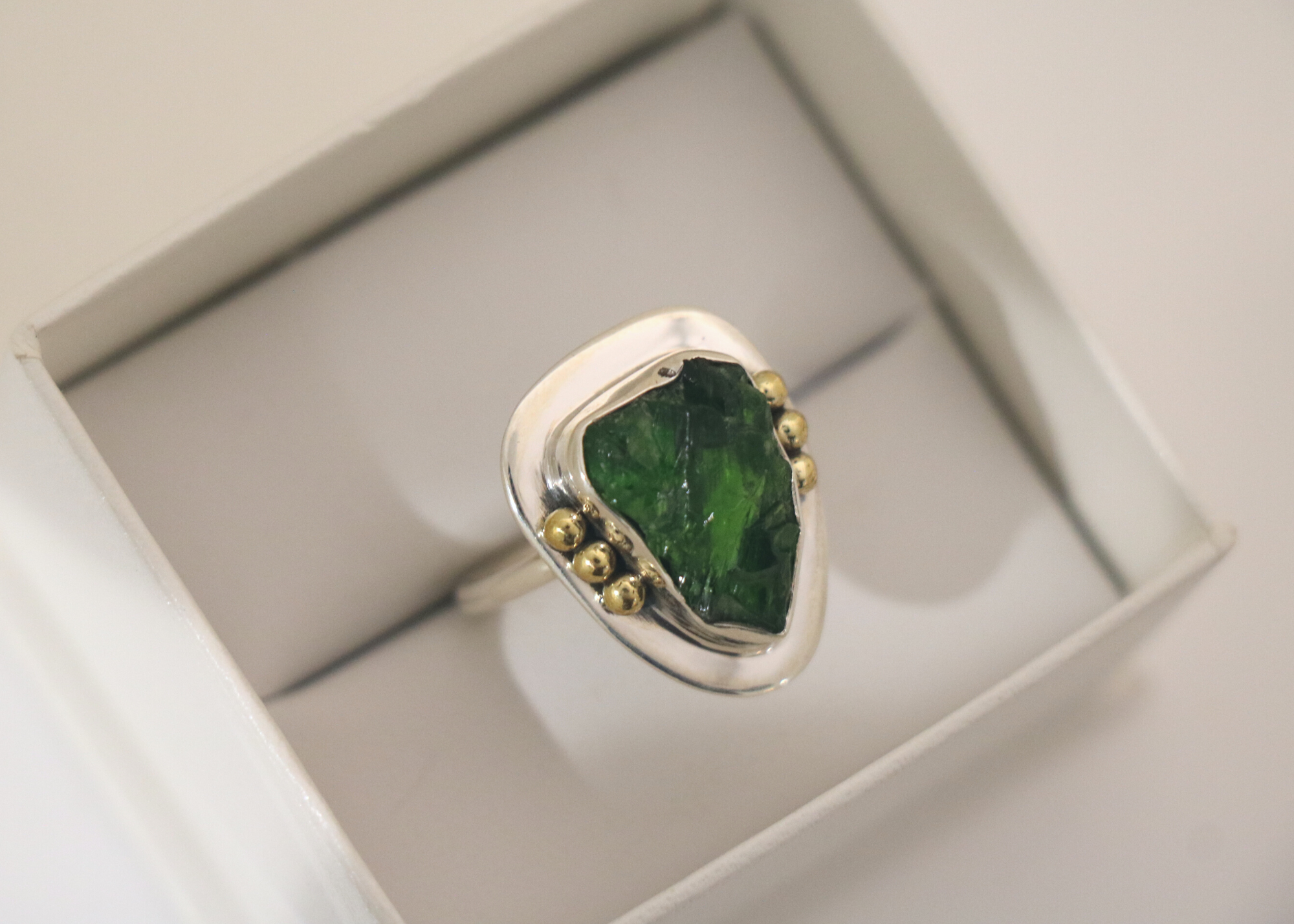 Green Tourmaline Ring (Sterling Silver)、mySite、topwebapps