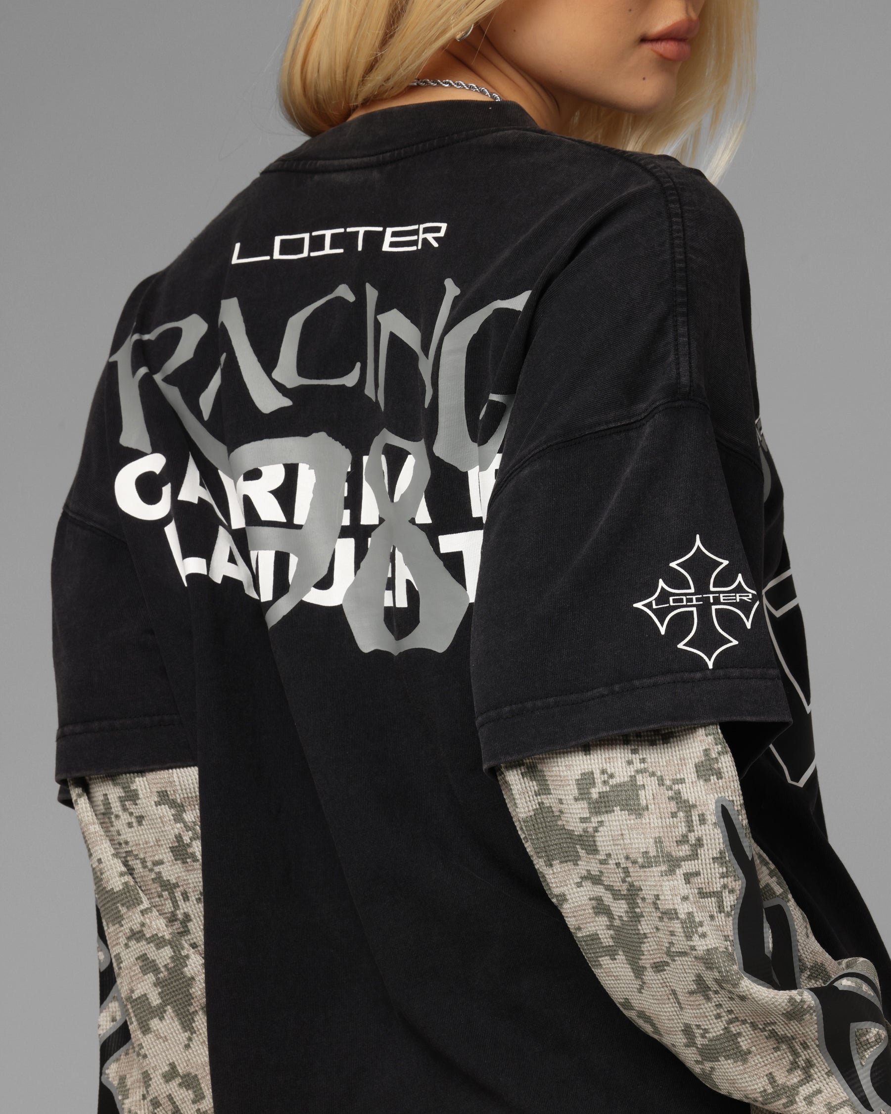 Loiter Performance Layered Long Sleeve T-Shirt Vintage Black、mySite、zt4zffjzw