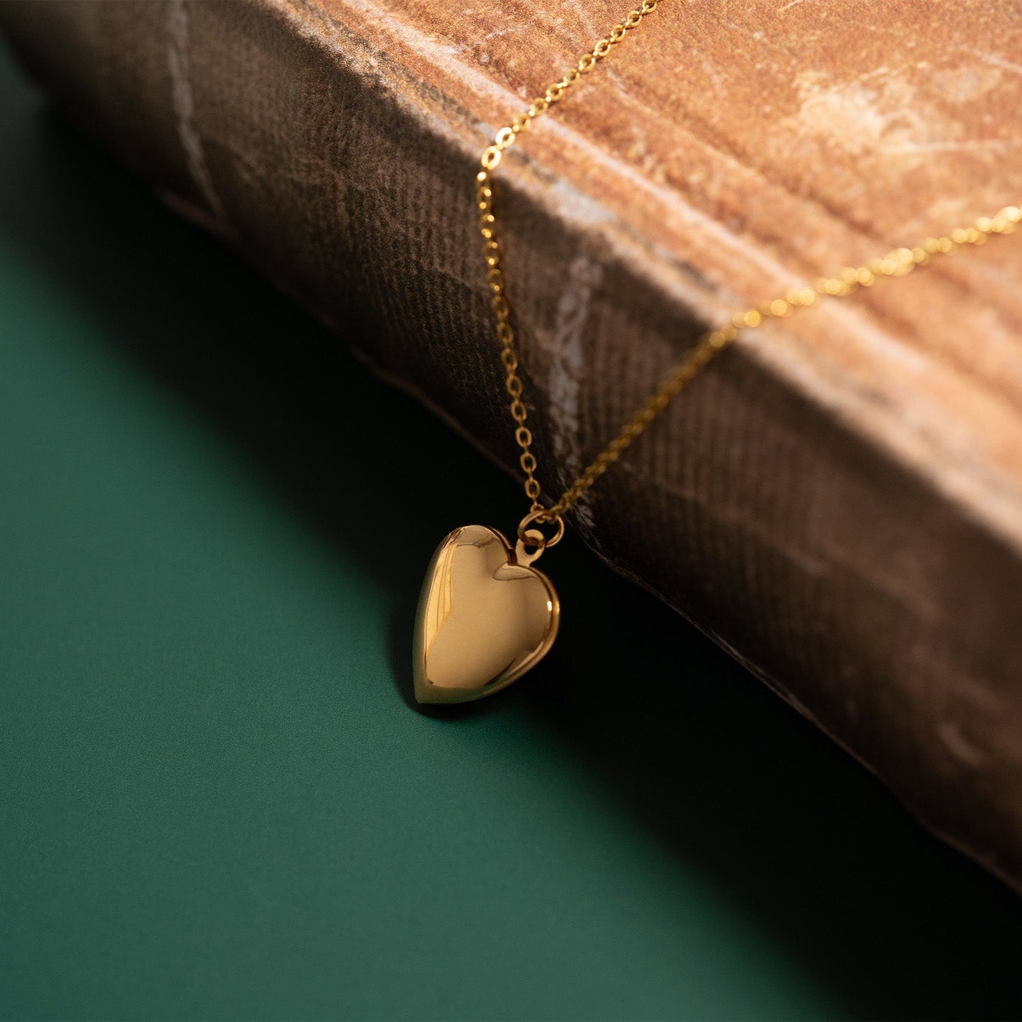 18K Gold PVD Stainless Steel Heart Locket / PDL0239、mySite、dreamappss