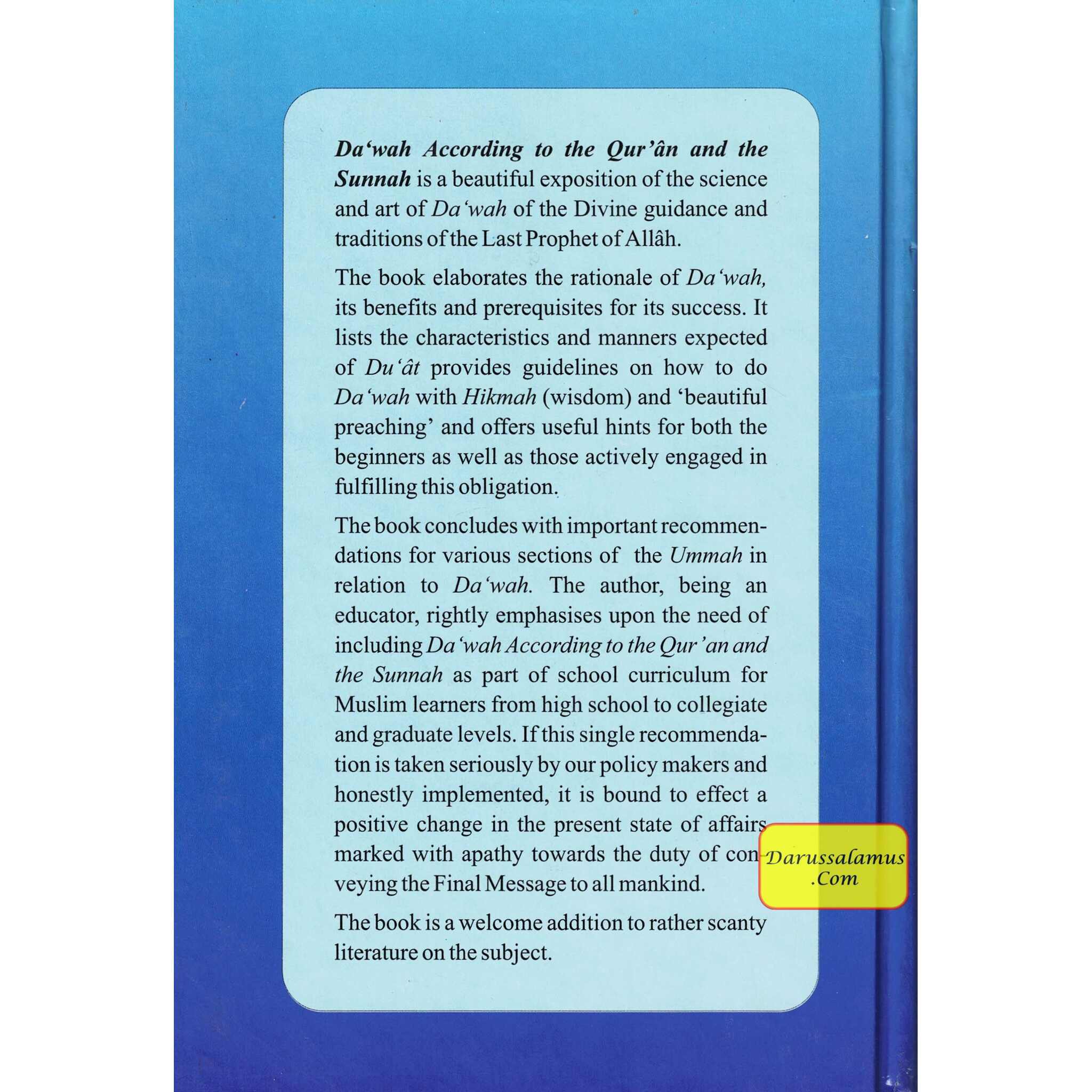 Dawah According to the Qur'an & Sunnah By Norlain Dindang Mababaya、mySite、topwebapps