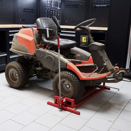 Easy Lawn Mower Lift for Riding Tractors , 800 Lbs Capacity Lawn Tractor Lifter, Ride-on Mower, Cleaning Aid, Universal, Lawn Tractor Lift, Lawn Tractor + 45° Tilt Adjustable, red、、eastwooduniform