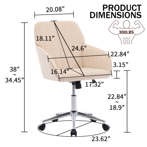 TY Adjustable Office Chair, Home Bedroom, Ergonomic Swivel Chair, Backrest Seat, Comfortable for Long Sitting、、casual