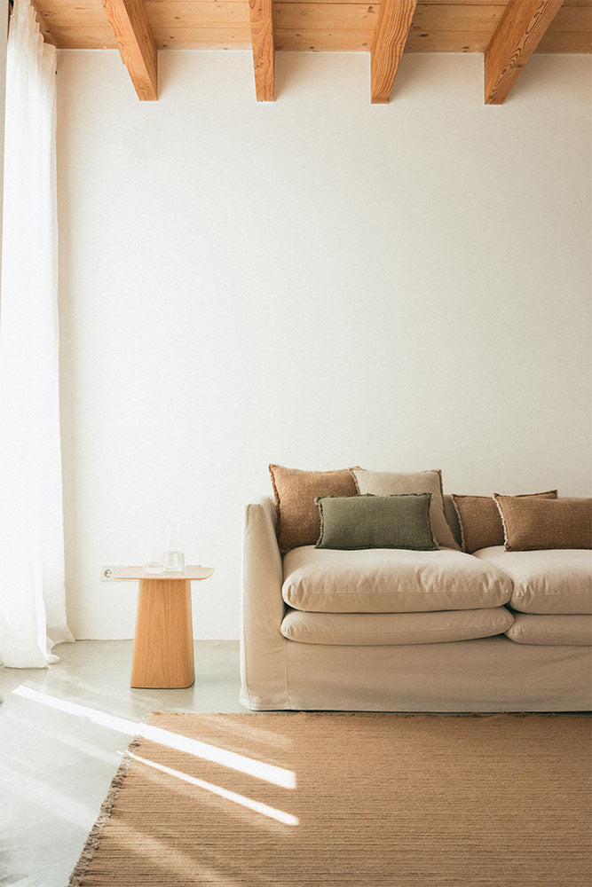 Handloom Square Cushion Ochre、mySite、gigharbornorthrealestate