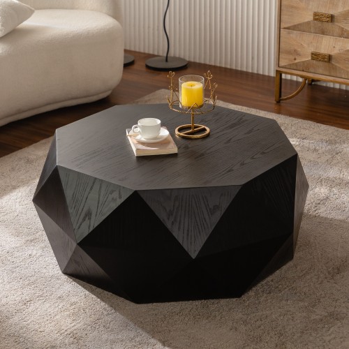 31.50"Vintage Style Bucket Shaped Coffee Table for Office, Dining Room and Living Room(Same SKU:W757P170149)、、xpatfood