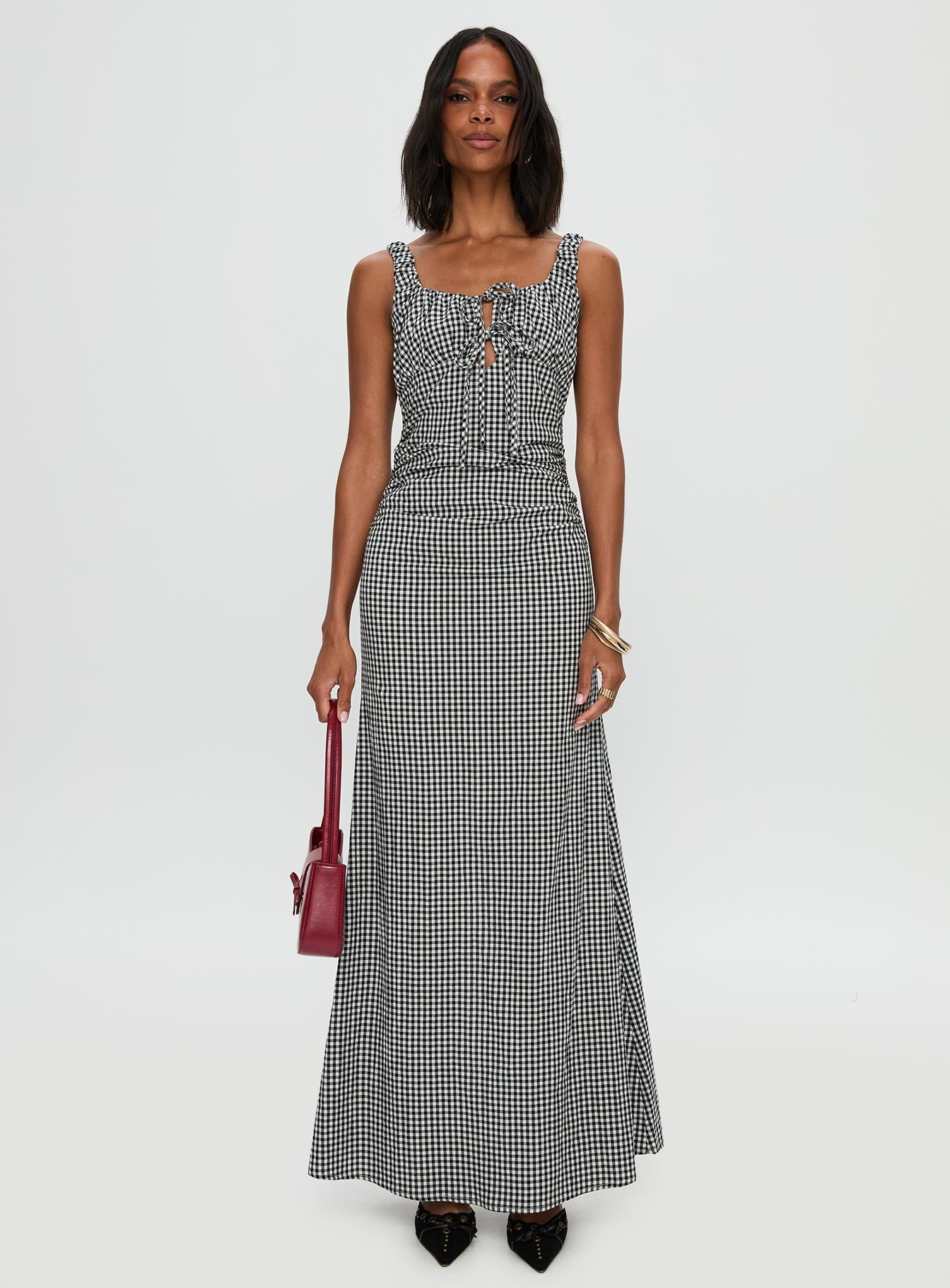 Roundtrip Maxi Dress Black / White、mySite、solidvoid