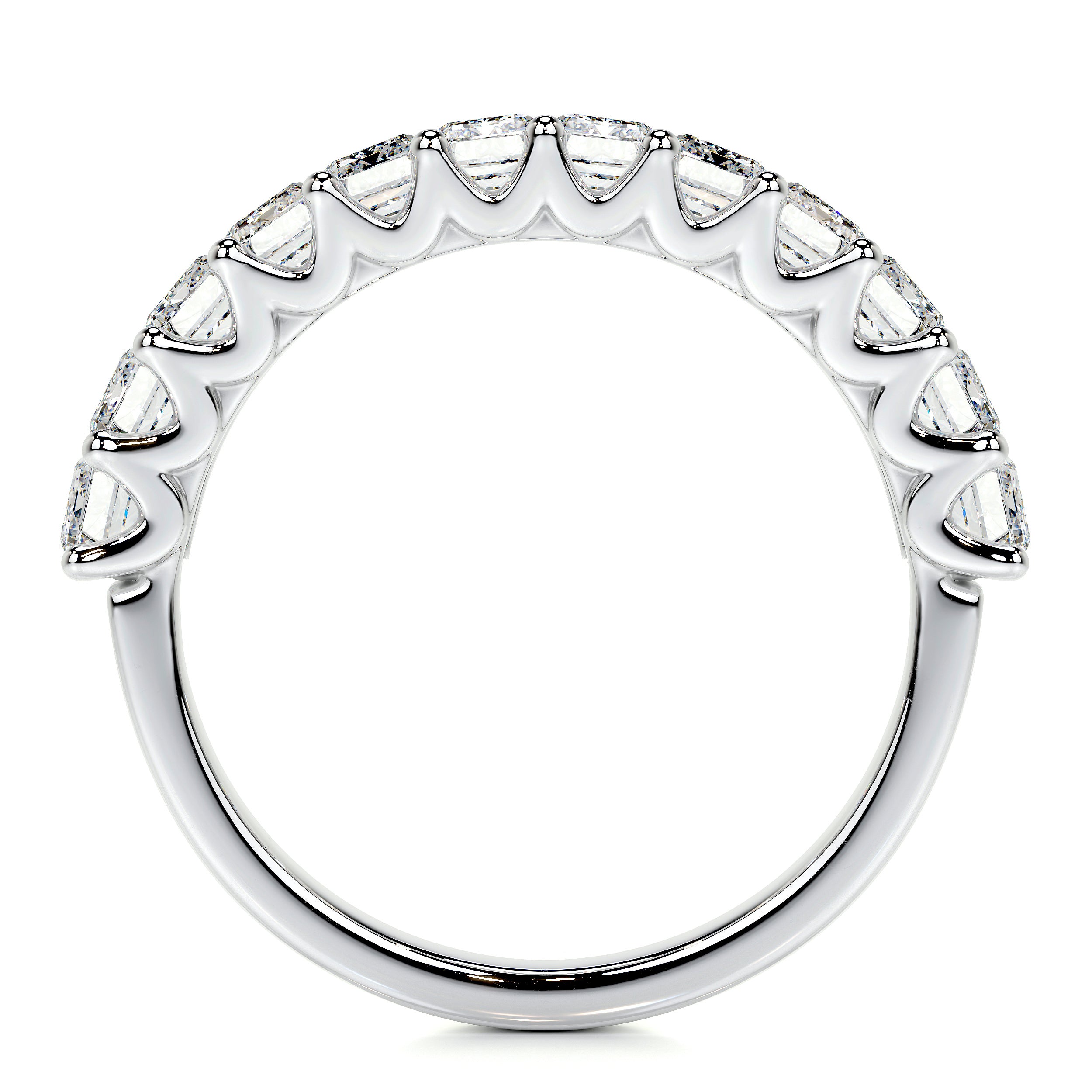 Gina Half Lab Grown Eternity Wedding Ring -14K White Gold、mySite、hinf8tx79
