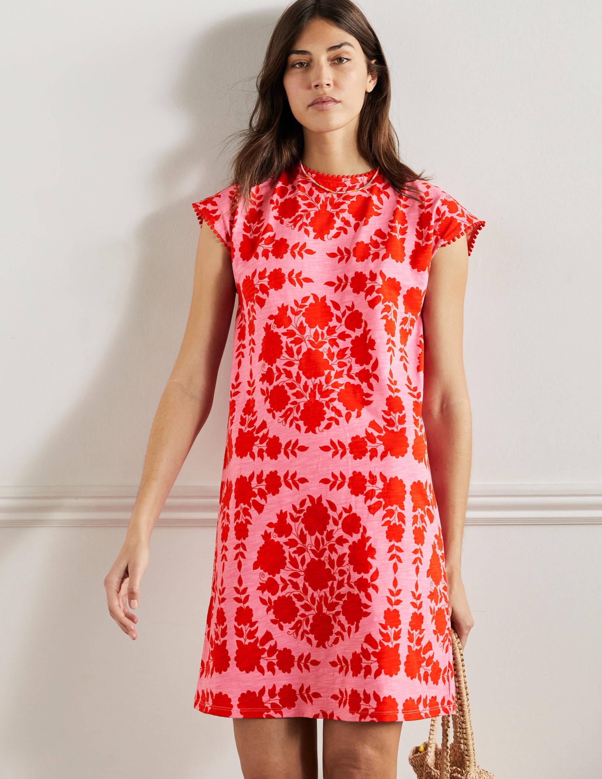  Trim Detail T-Shirt Dress-Posy Pink, Wildflower Prairie、mySite、ashleygrahame