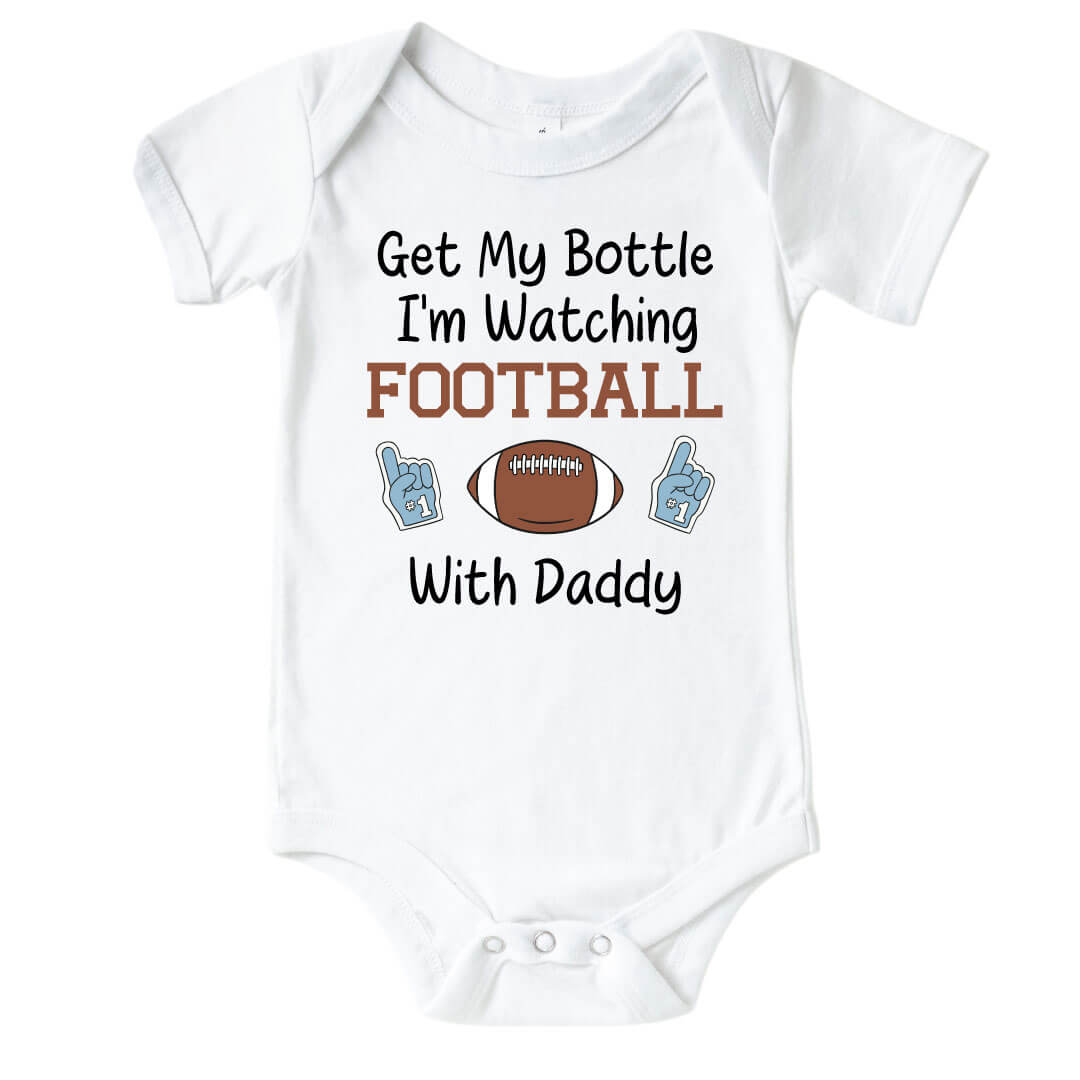  Watching Football Graphic Bodysuit | White、mySite、layawaytickets