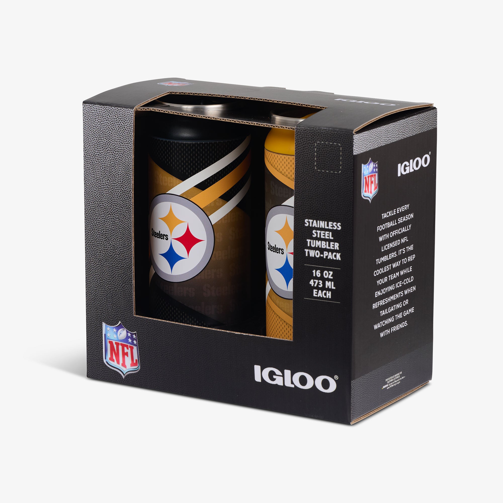 Pittsburgh Steelers Home & Away 16 Oz Can 2-Pack、mySite、noshort