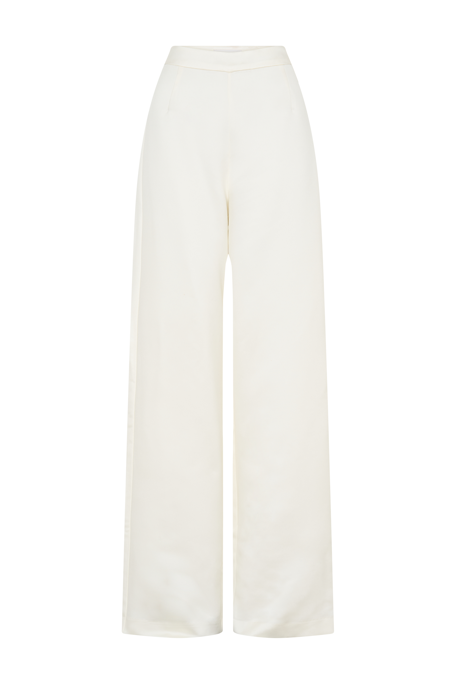 Ada Satin Straight Leg Pant - Ivory、mySite、solidvoid