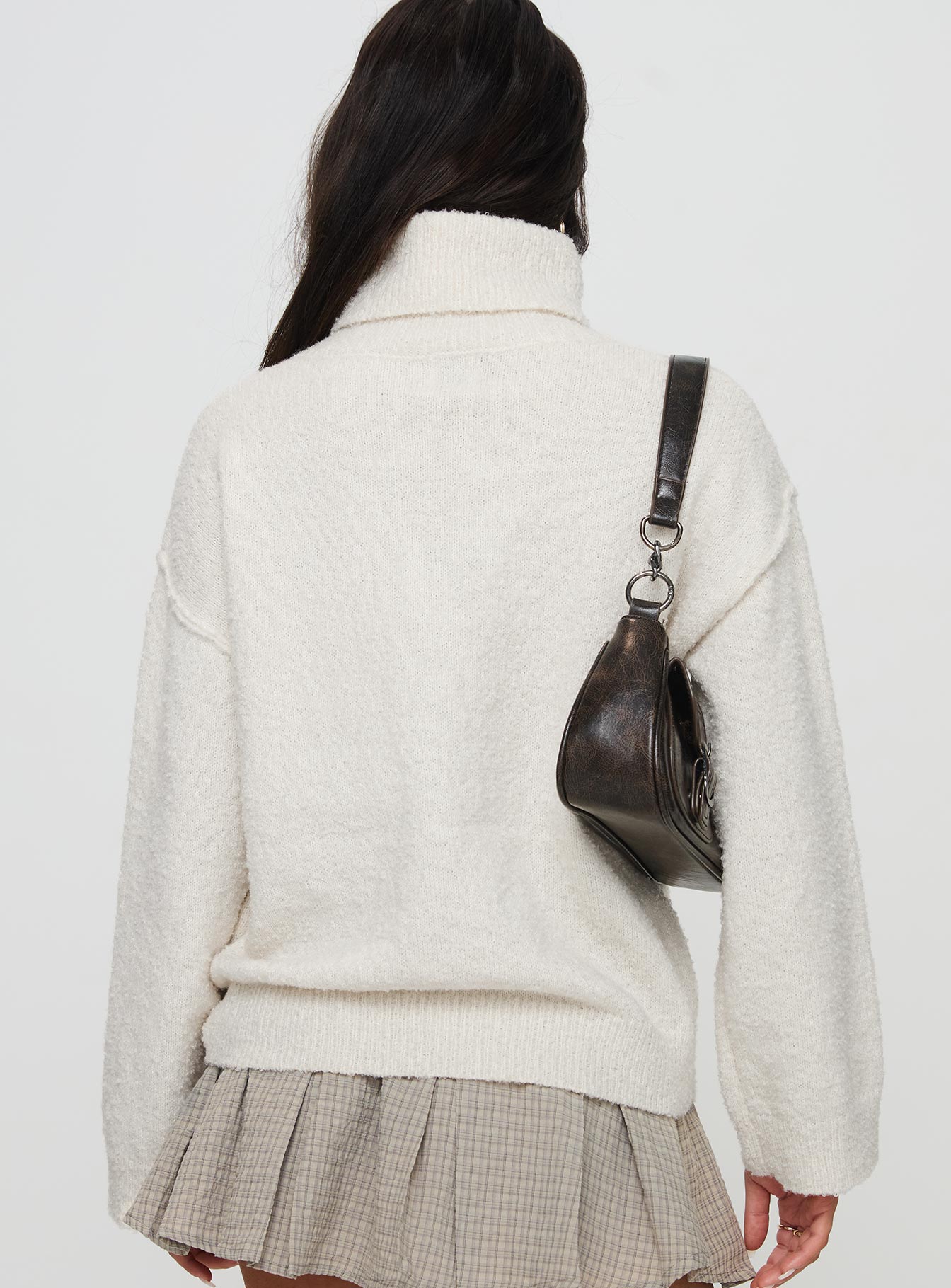 Finnien Boucle Turtleneck Sweater Cream、mySite、solidvoid