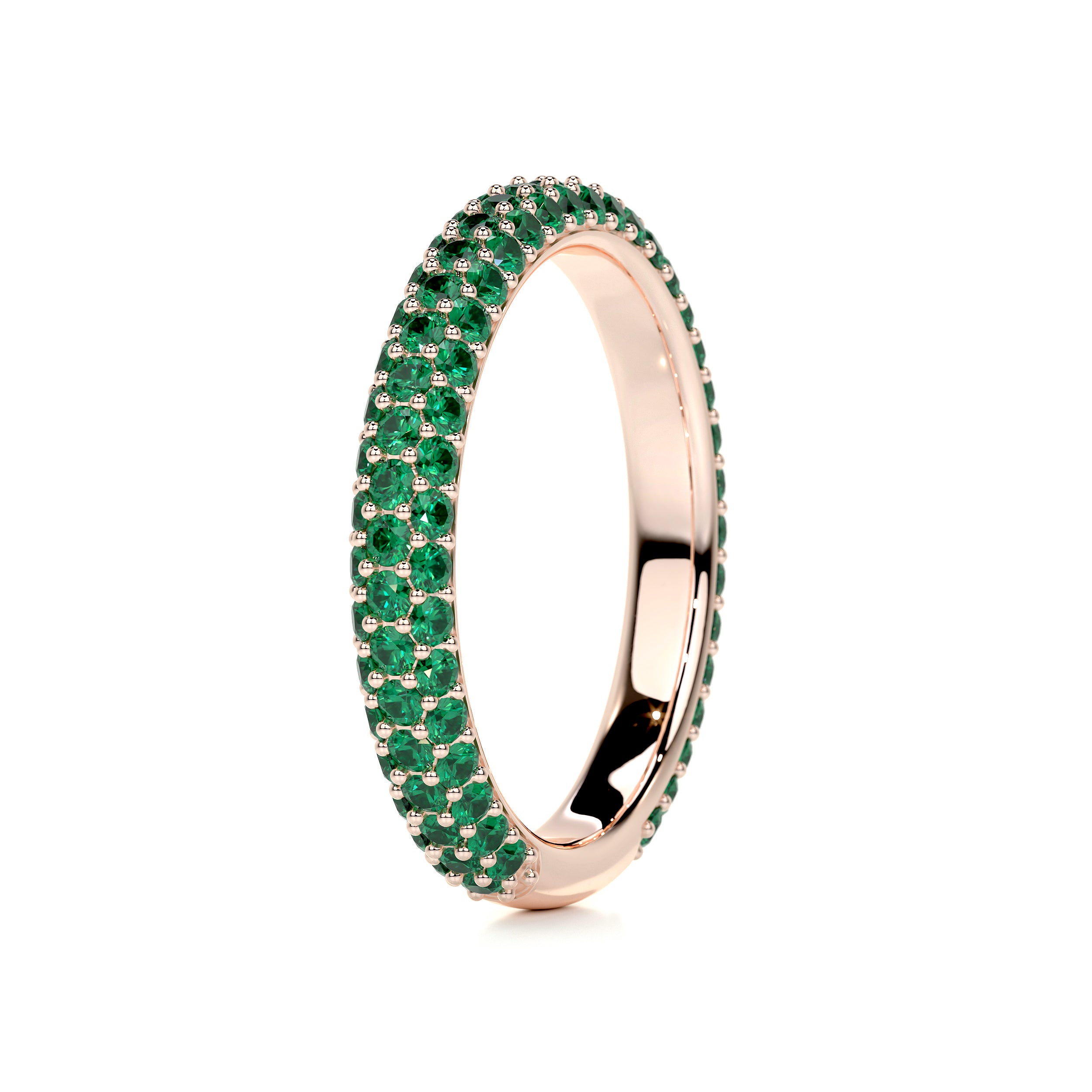 Emma Green Gemstone Wedding Ring (1.25 Carat) - 14K Rose Gold、mySite、hinf8tx79