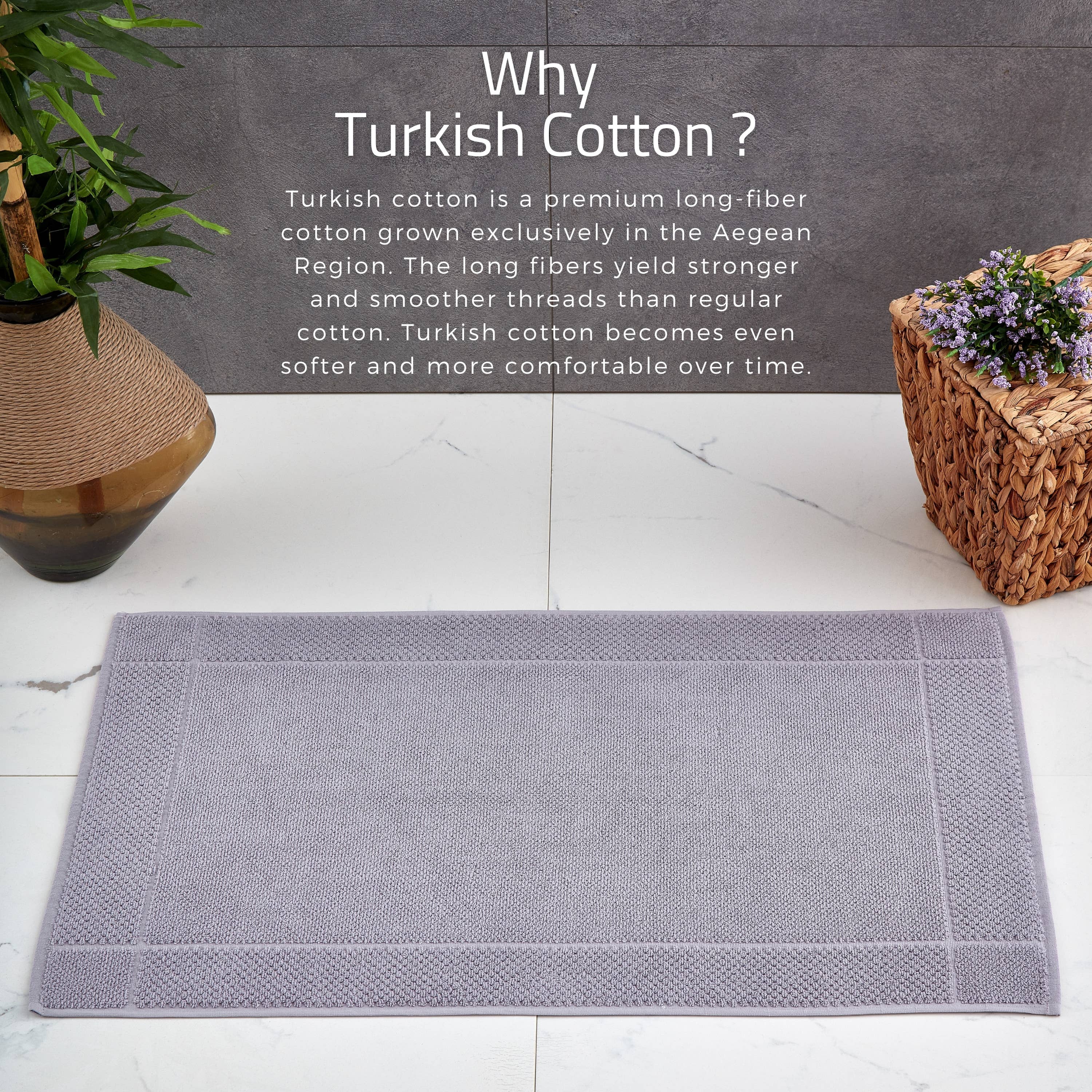 La Hammam - Bath Mat 900 GSM Machine Washable 20x34 Inches、mySite、g9winljtr