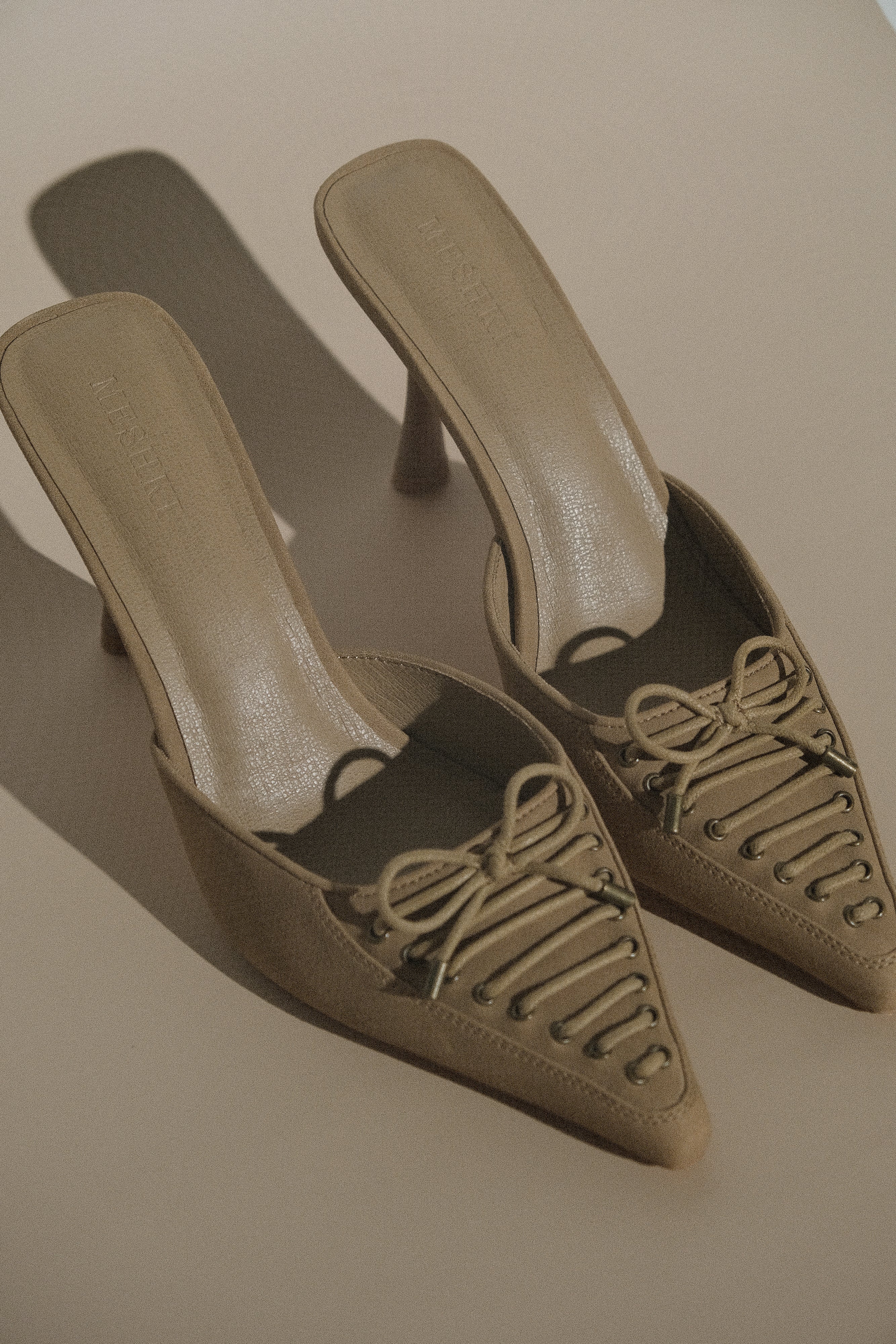 Joanne Suede Lace Up Heels - Camel、mySite、solidvoid