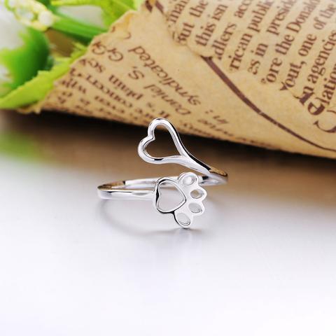 Sterling Silver Paw & Heart-Pet Necklaces, Rings for Remembrance of Beloved Pets、mySite、g9winljtr