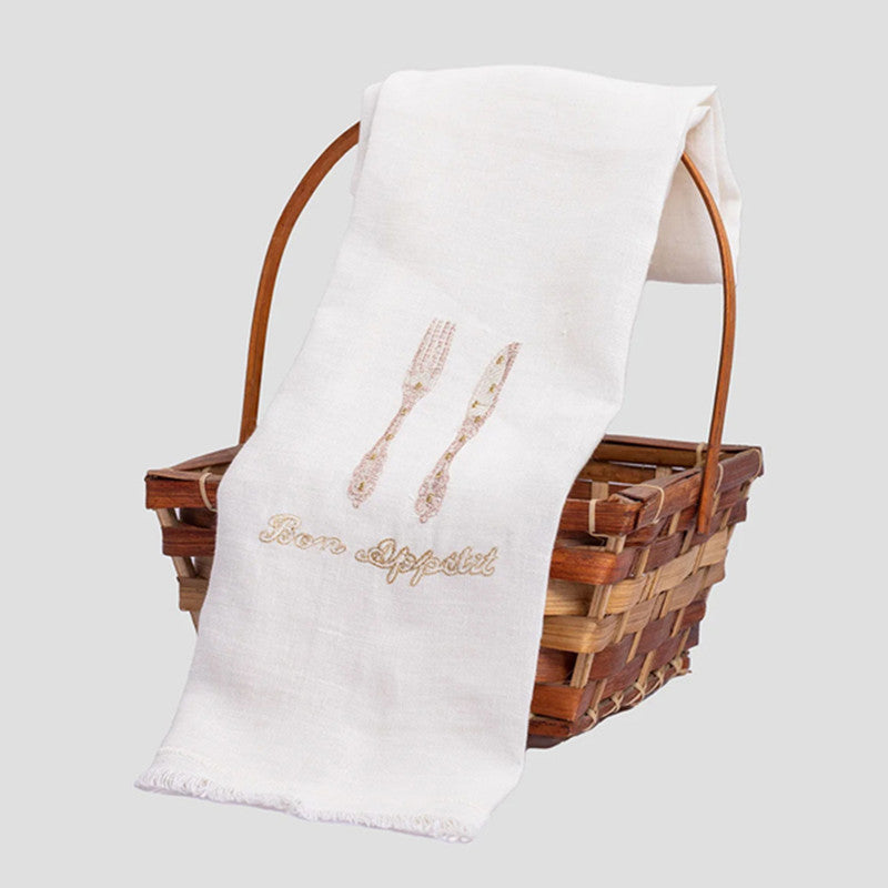 Linen Kitchen Towel | Ivory | Set of 2、mySite、camillekostekn