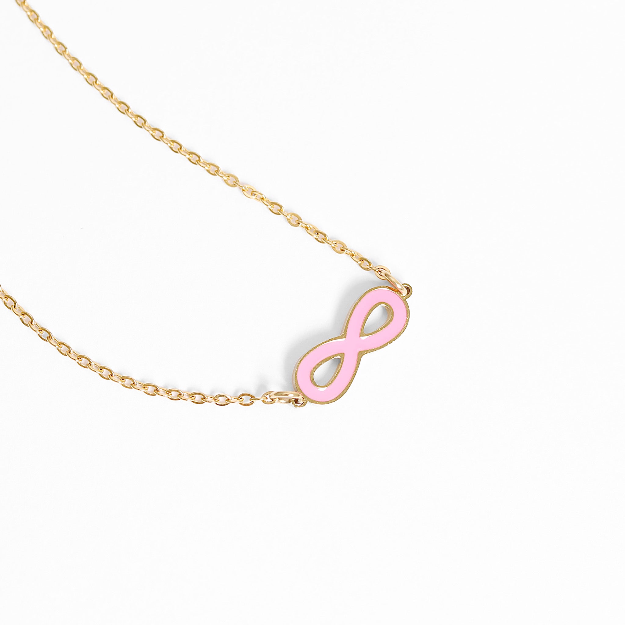18K Gold PVD Stainless Steel Epoxy Pink Infinity Charm / PDL0050、mySite、dreamappss