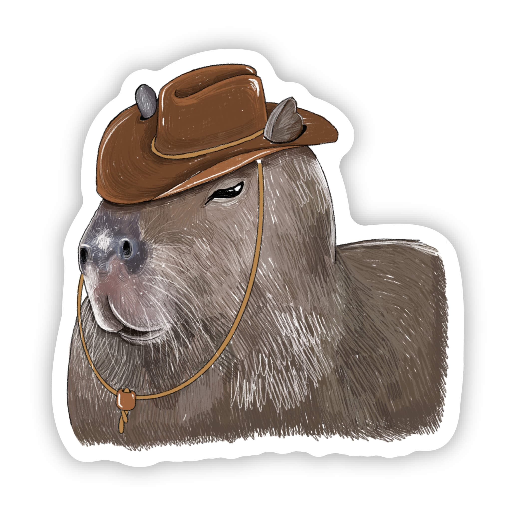  Cowboy Capybara sticker、mySite、elrpsem3k