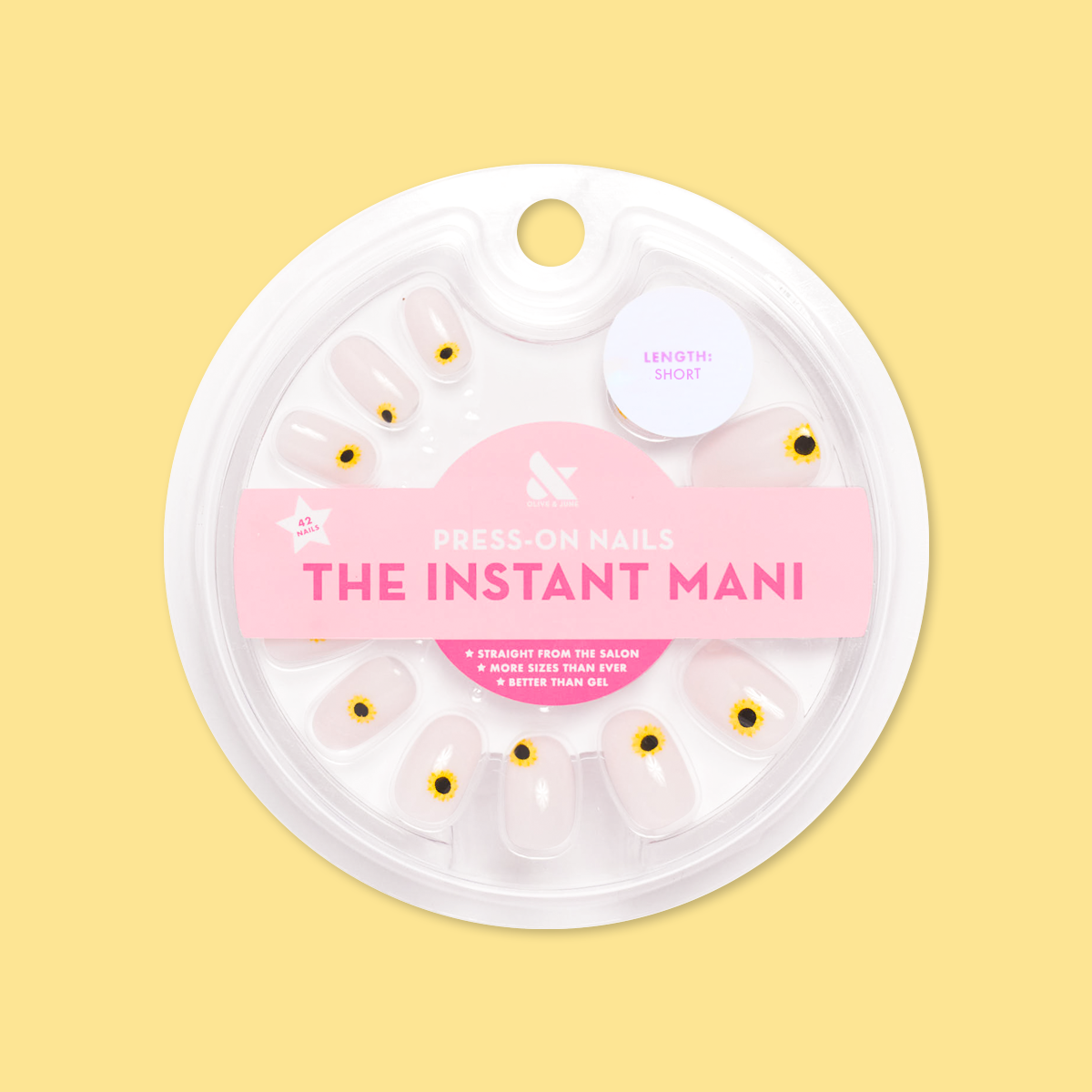 Scattered Sunflower - Press-On | Short | Round - Part of Set、mySite、solidvoid