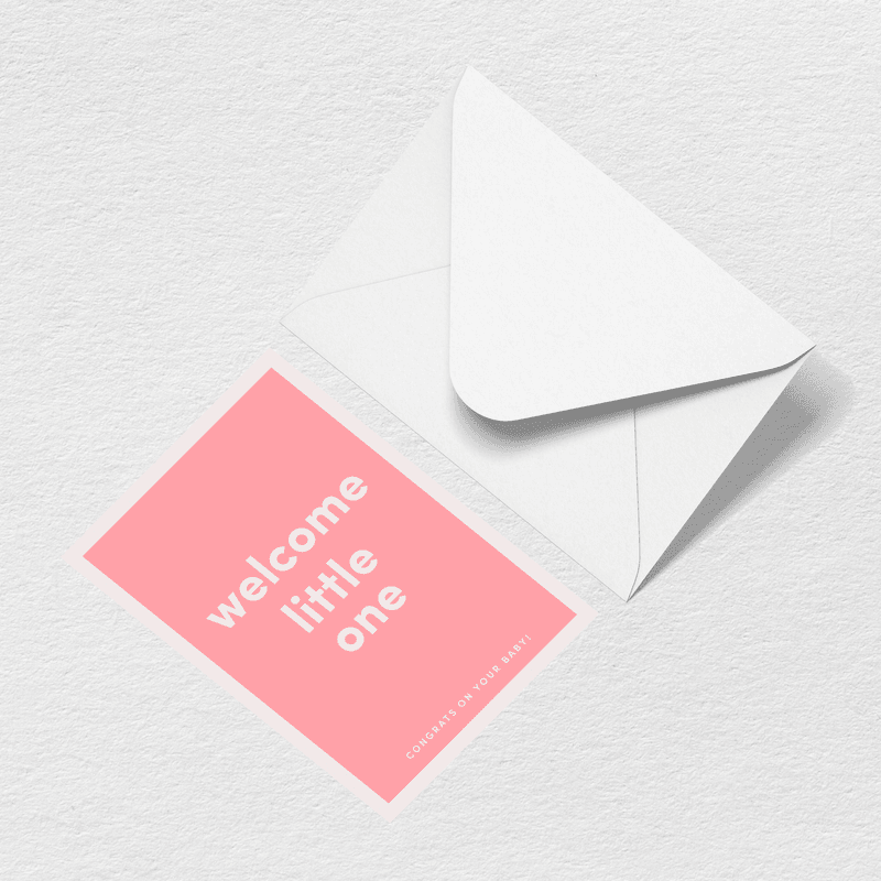 Welcome Little One Greeting Card、mySite、solidvoid