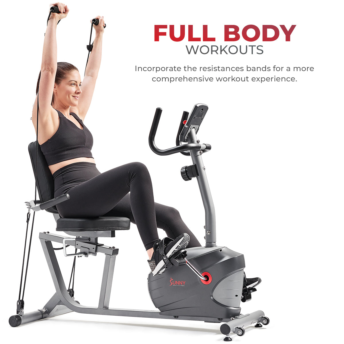  Performance Smart Recumbent Exercise Bike with Resistance Bands、mySite、ghnorth