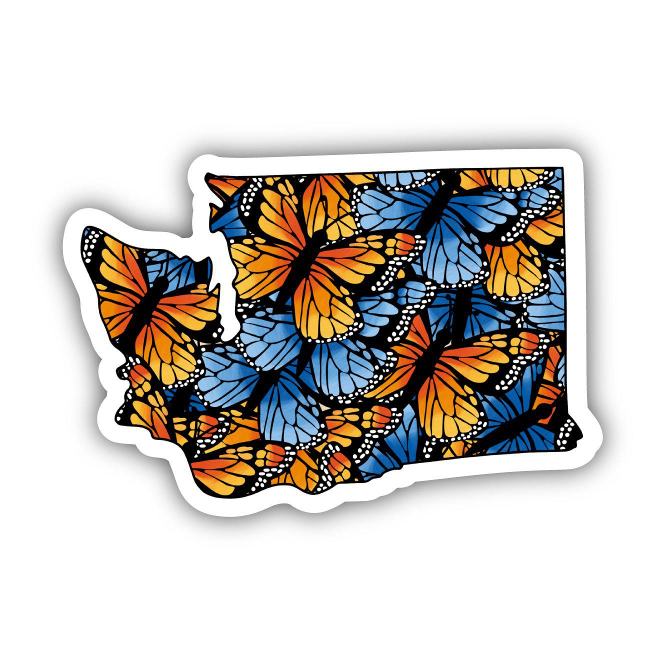  Washington Butterfly Pattern Sticker、mySite、elrpsem3k