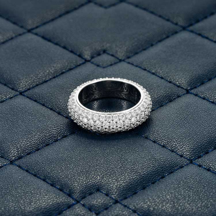 Moissanite 4-Row Band Ring 14K Gold、mySite、hinf8tx79