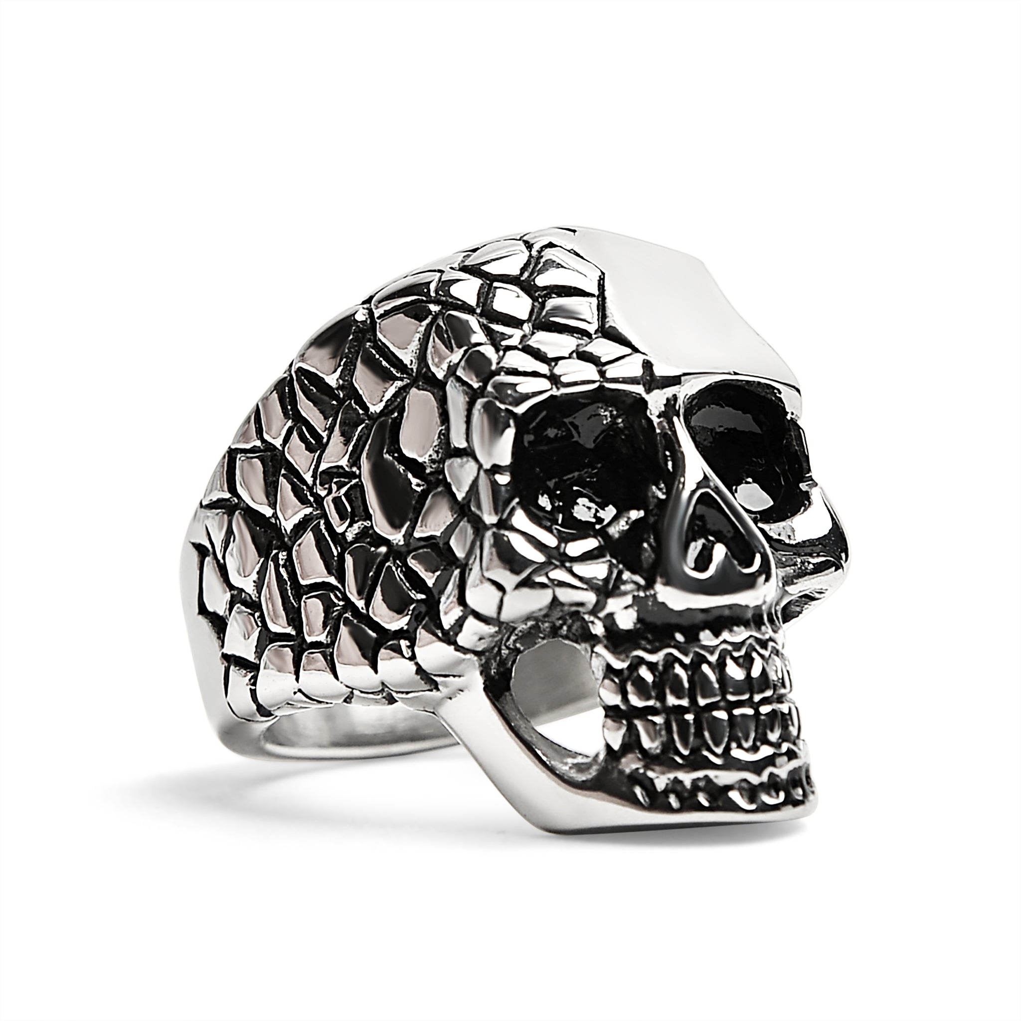 Detailed Cracking Skull Stainless Steel Ring / SCR4081、mySite、dreamappss