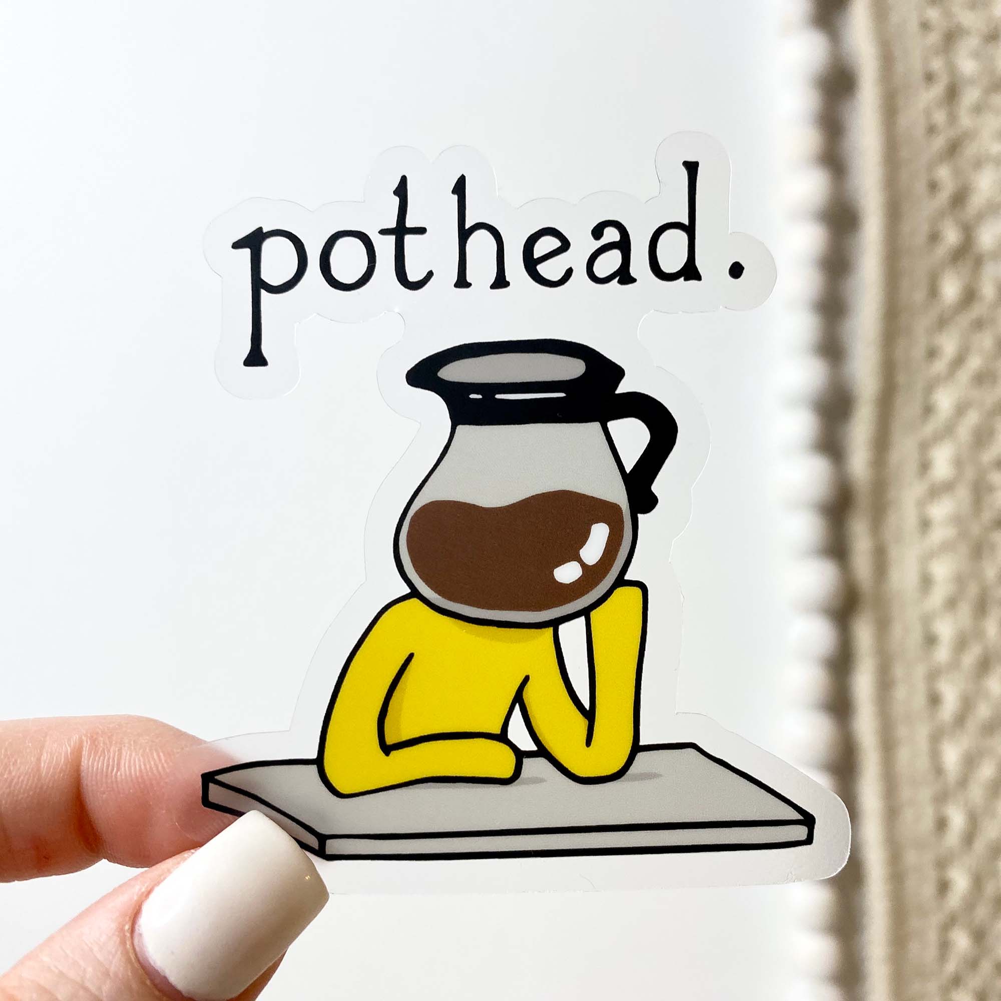  Pothead Coffee Clear Sticker、mySite、elrpsem3k