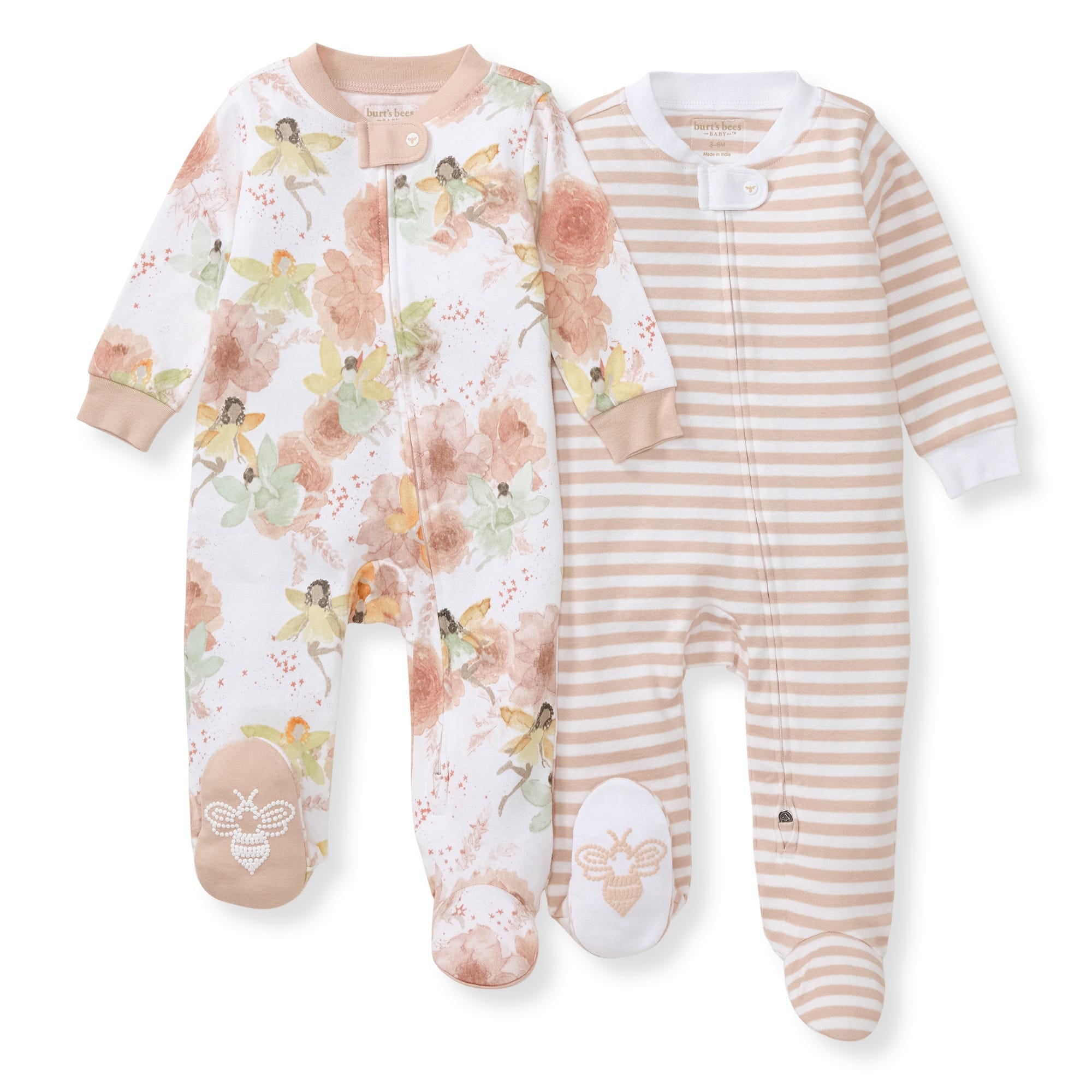 Fairy Floral Organic Cotton Girl Sleep & Play - 2 Pack、mySite、g9winljtr