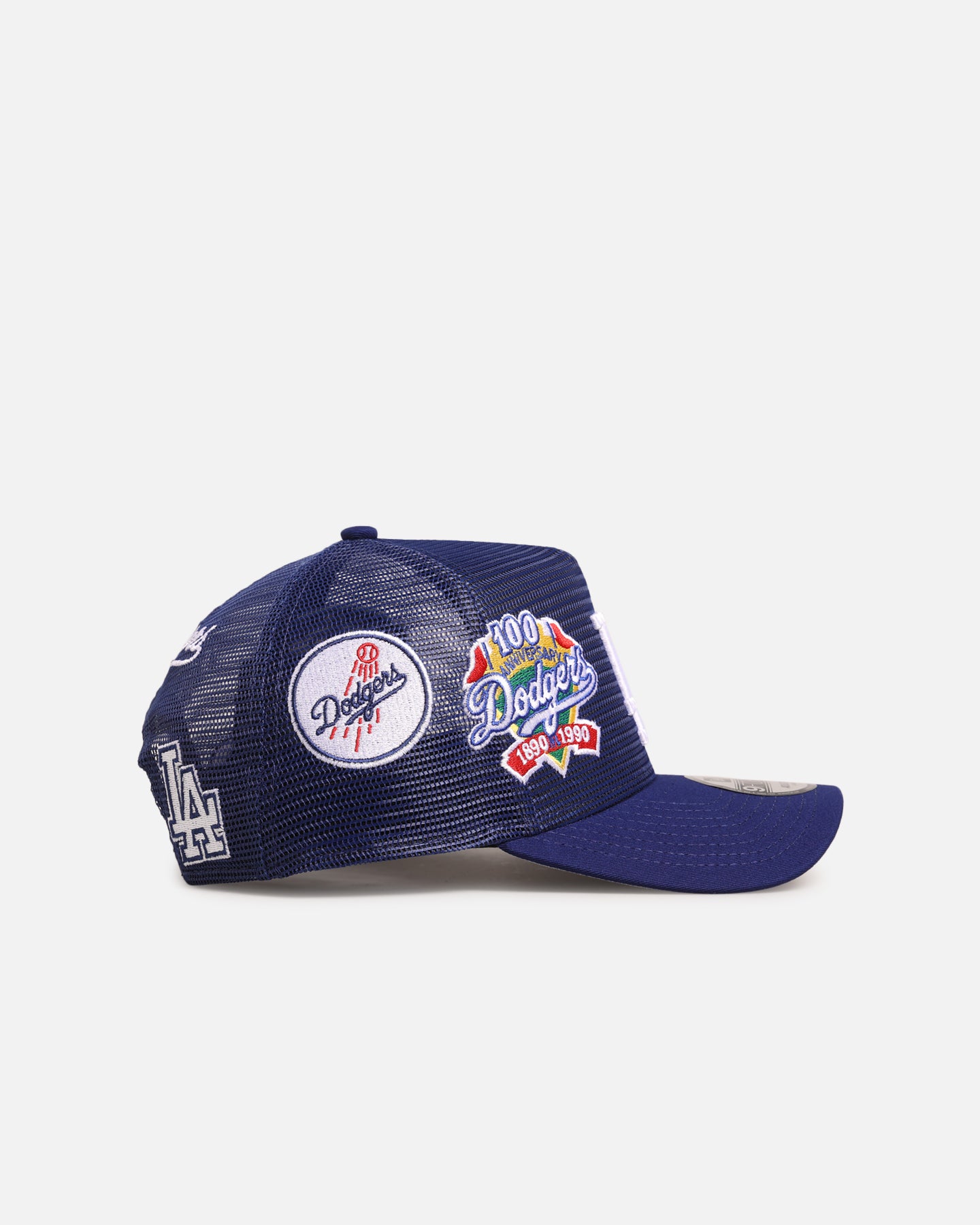 New Era Los Angeles Dodgers 'Mesh Crown All Over Logos' 9FORTY A-Frame Snapback Official Team Colour、mySite、zt4zffjzw