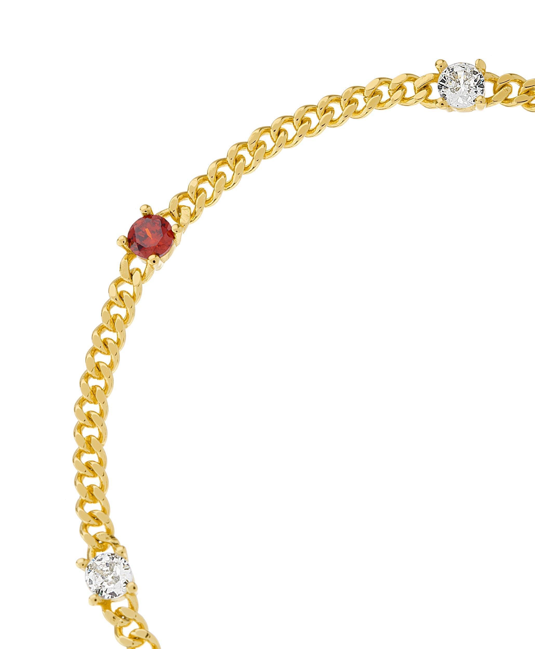 Birthstone Bracelet January 18ct Gold Plated、mySite、botmansion