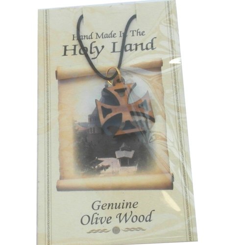  Patte Cross - olive wood necklace, necklace is 70 cm long - about 28 Inches、mySite、elrpsem3k