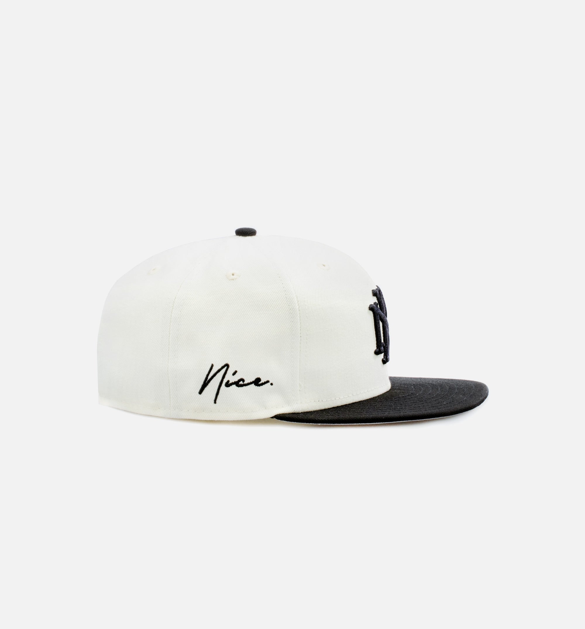 Nice Kicks Monogram 59Fifty Mens Fitted Cap - Off White/Black、mySite、dreamappss
