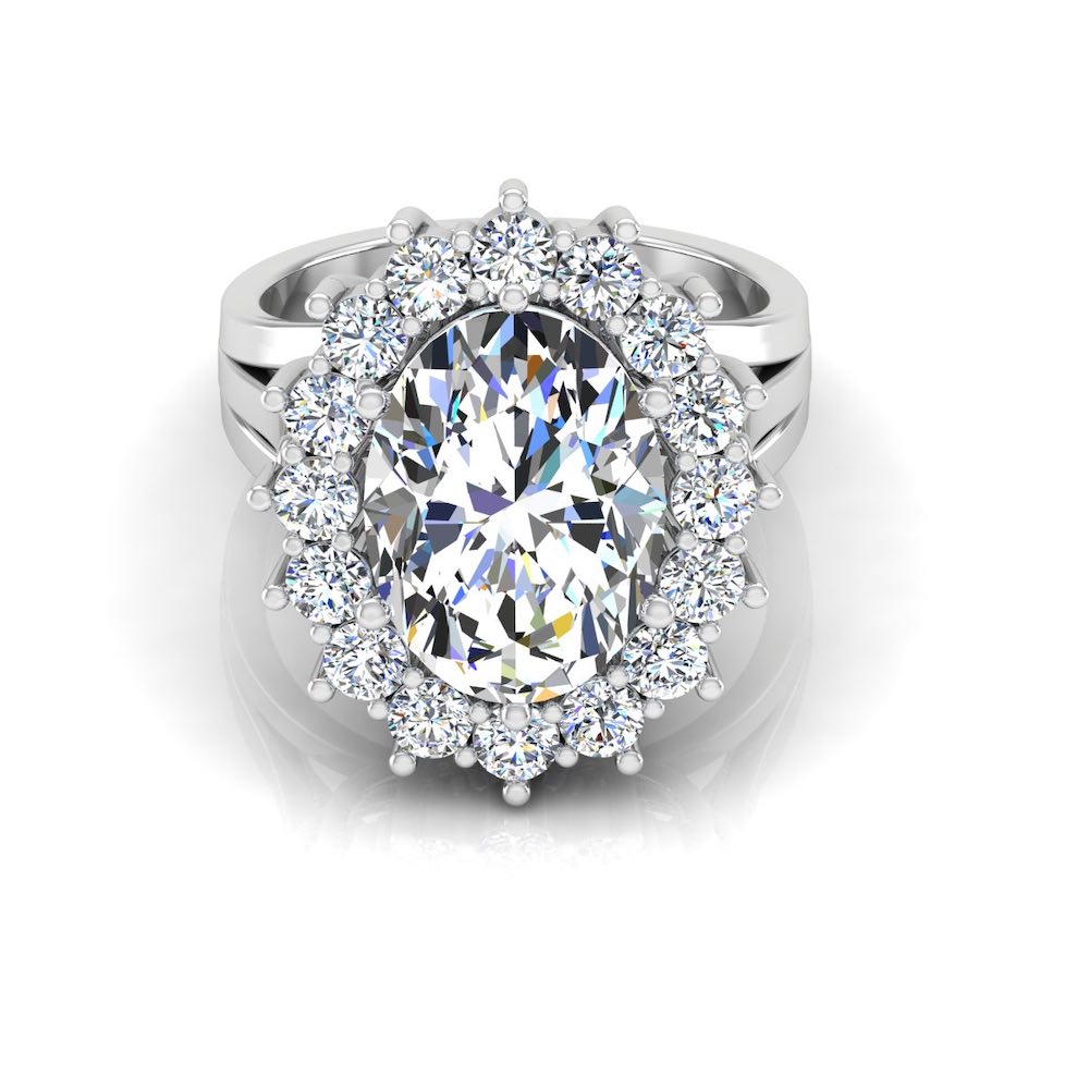 Oval Halo Moissanite Engagement Ring、mySite、hinf8tx79