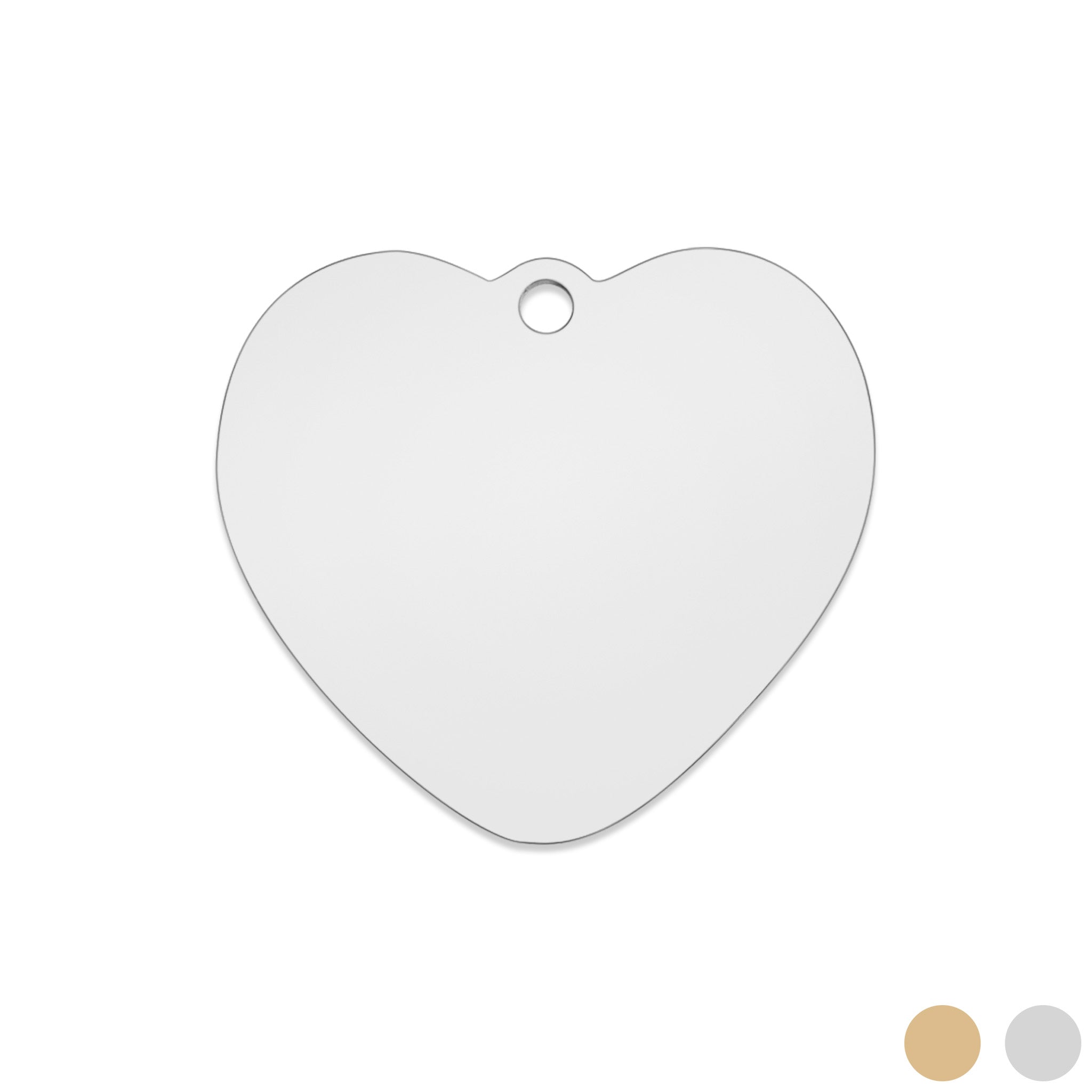 18K Gold PVD Stainless Steel Heart Pet Tag / PDL0131、mySite、dreamappss